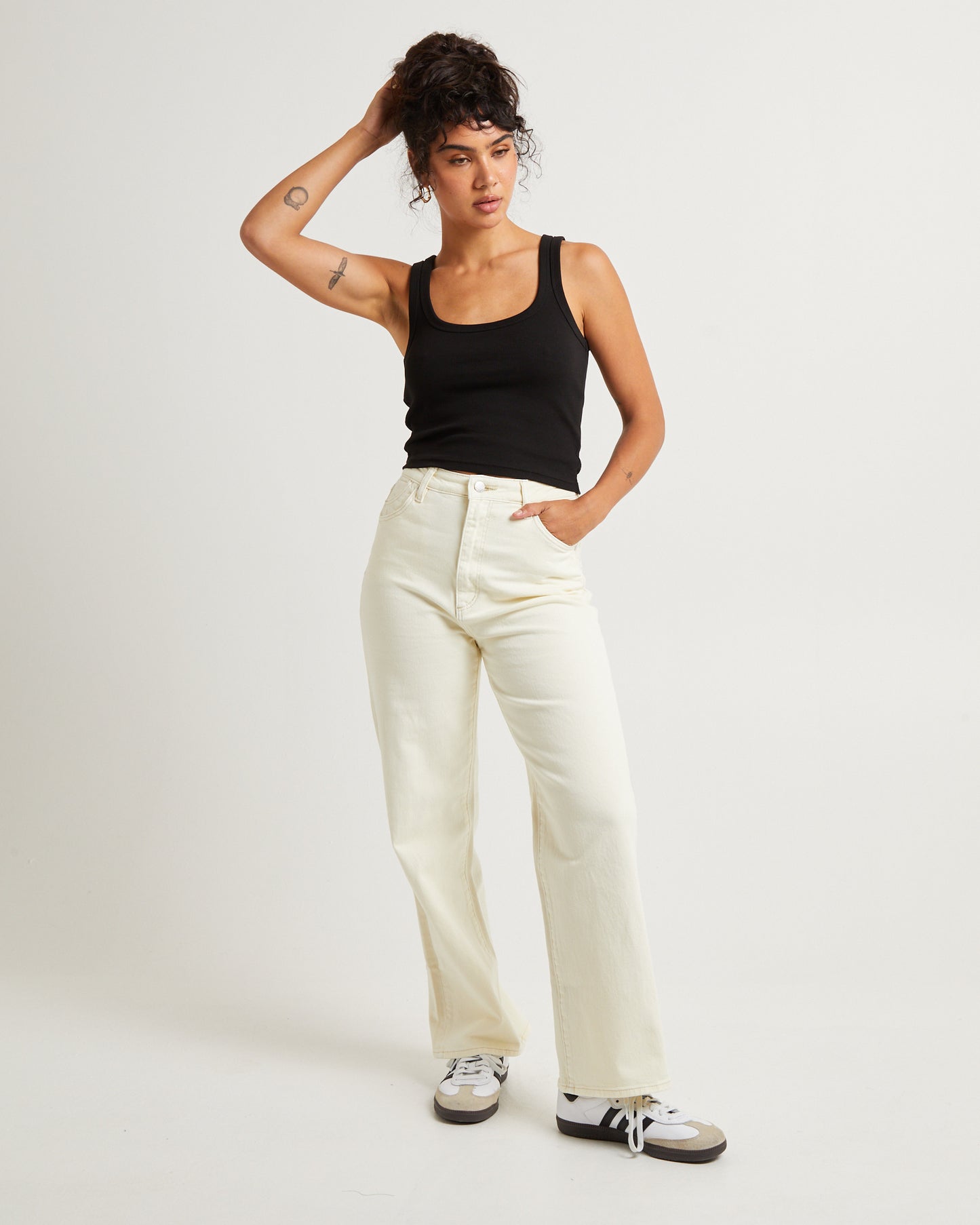 Heidi Ankle Jeans Buttercream