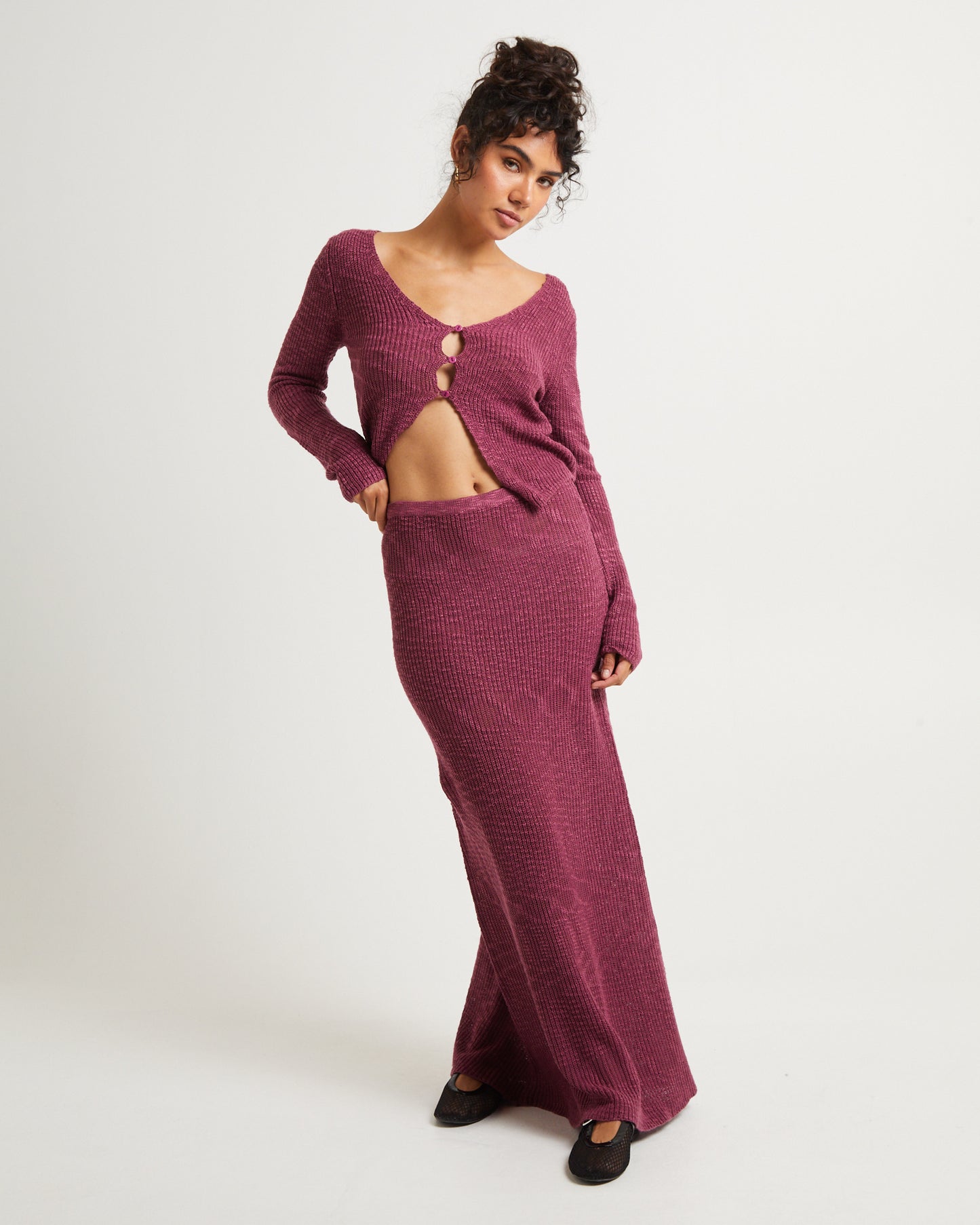 Paige Boucle Knit Maxi Skirt