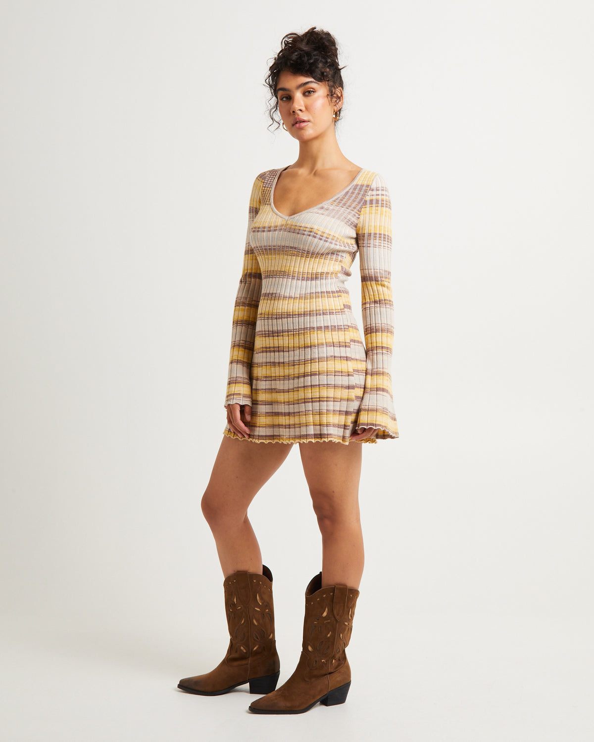 Bambi Stripe Knit Mini Dress ASSORTED