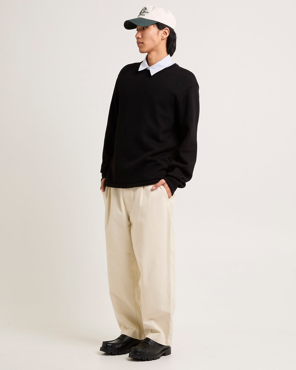 Scotts Long Sleeve Knit Jumper BLACK