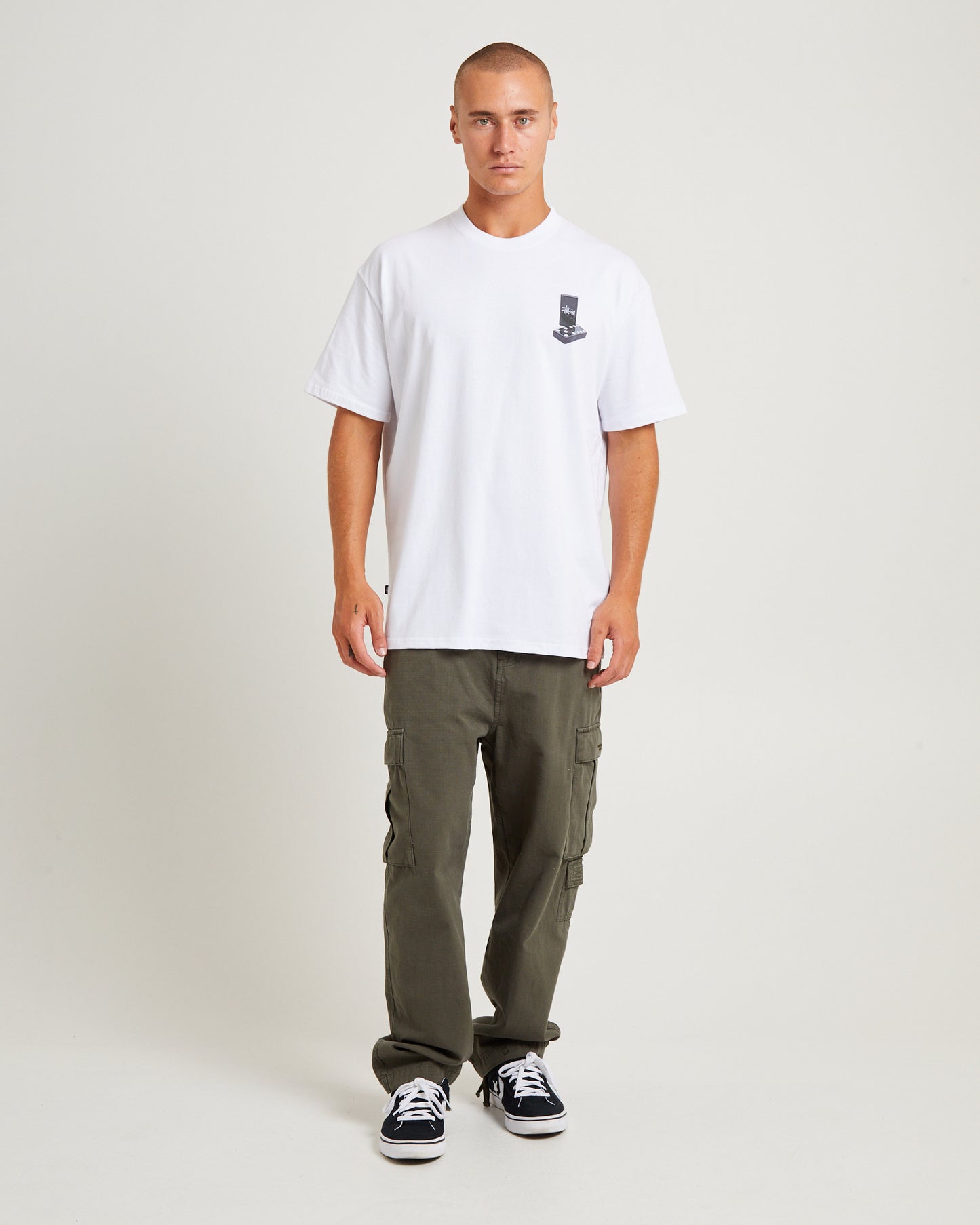 Dominoes Heavyweight Short Sleeve T-Shirt White