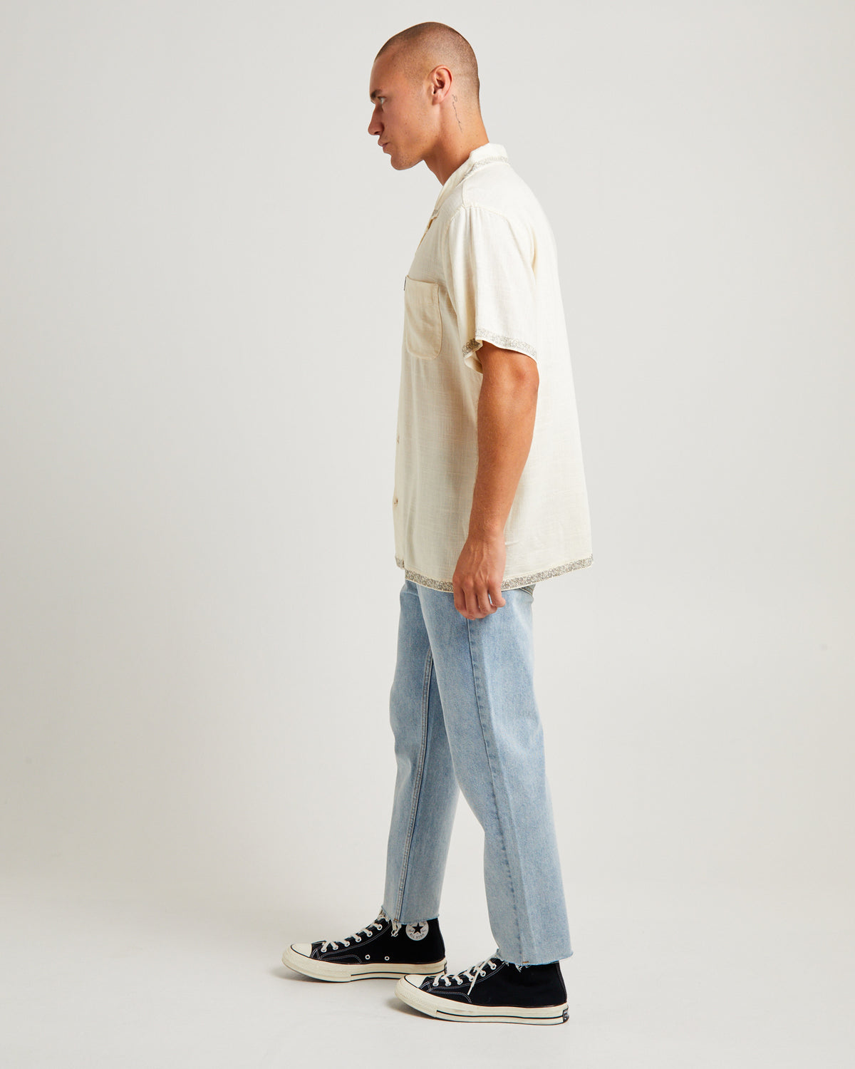 Pandaan Linen Short Sleeve Shirt Natural NATURAL