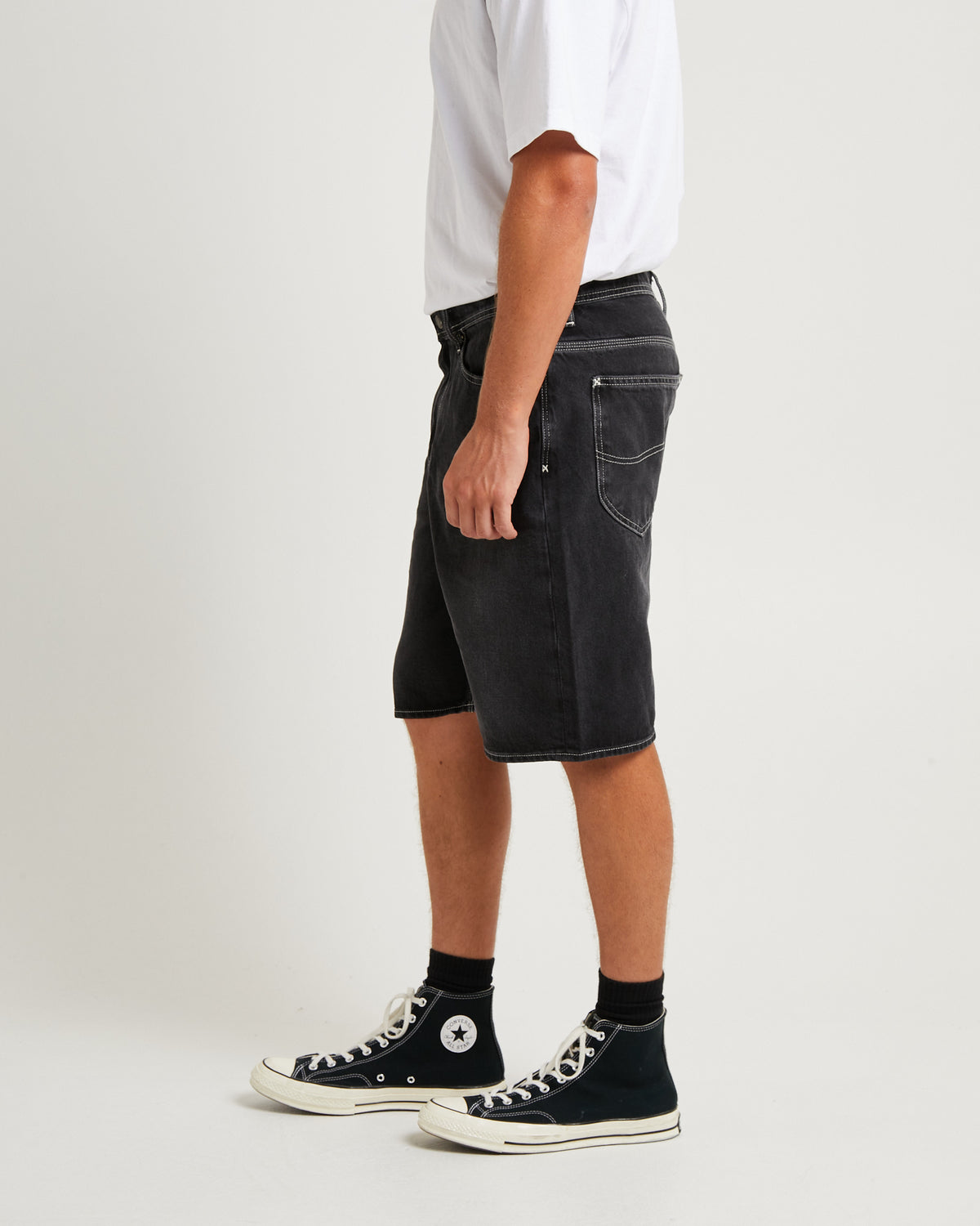 L-Five Biggie Denim Shorts Tune TUNE BLACK
