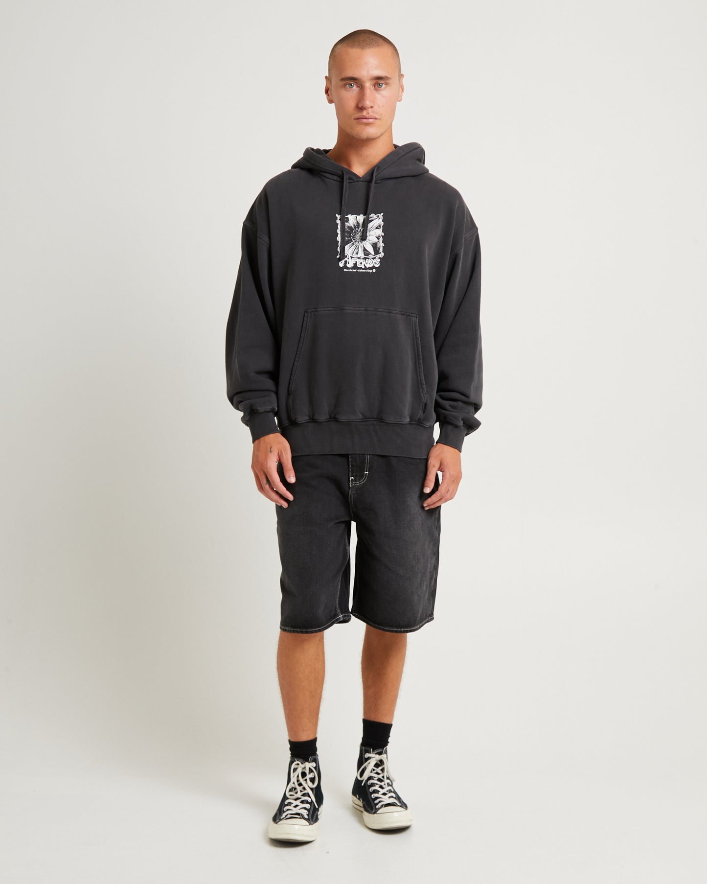 Sunflower Recycled Pull On Hoodie Charcoal