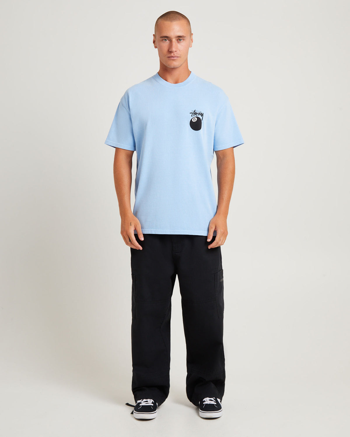 8 Ball LCB Heavyweight T-Shirt Powder Blue PIGMENT POWDER BLUE