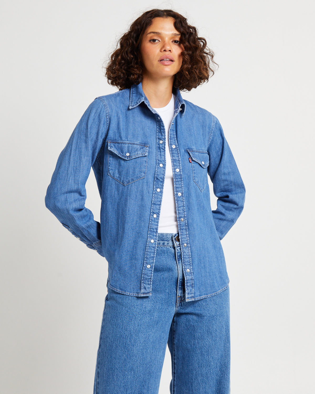 Iconic Western Long Sleeve Denim Shirt GOING STEADY