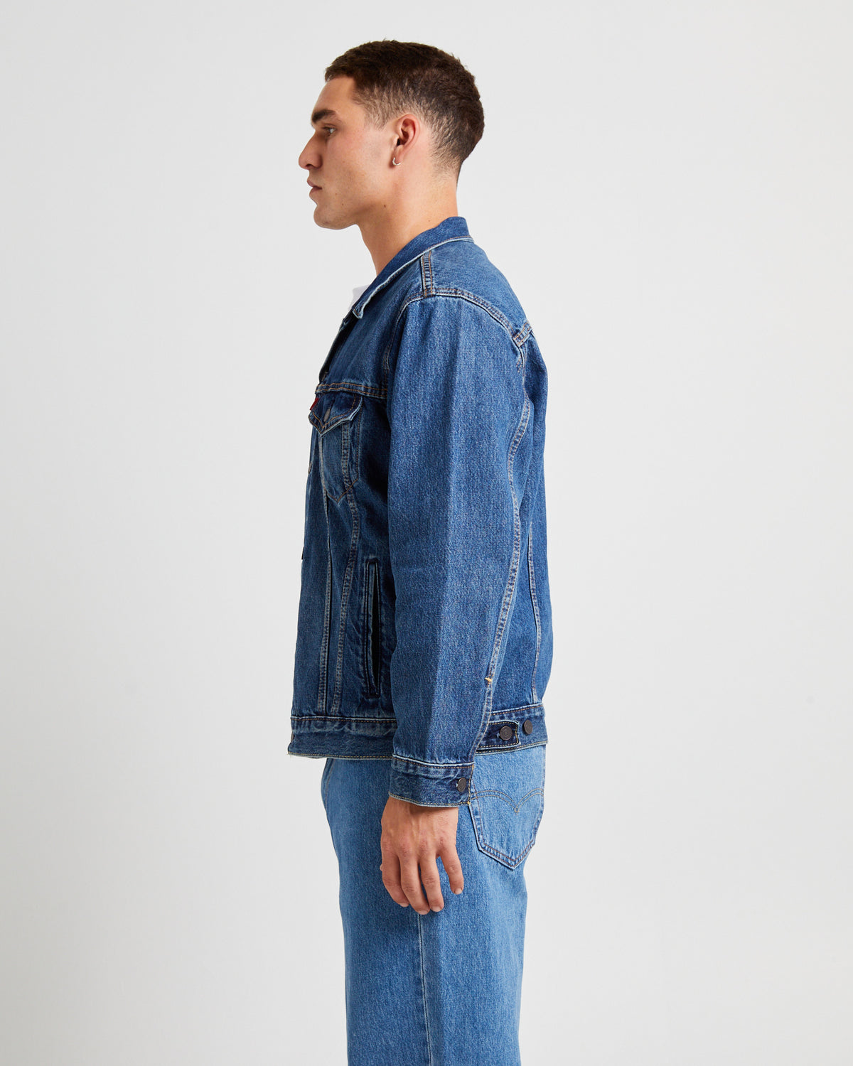 Relaxed Fit Trucker Denim Jacket Waterfalls WATERFALLS