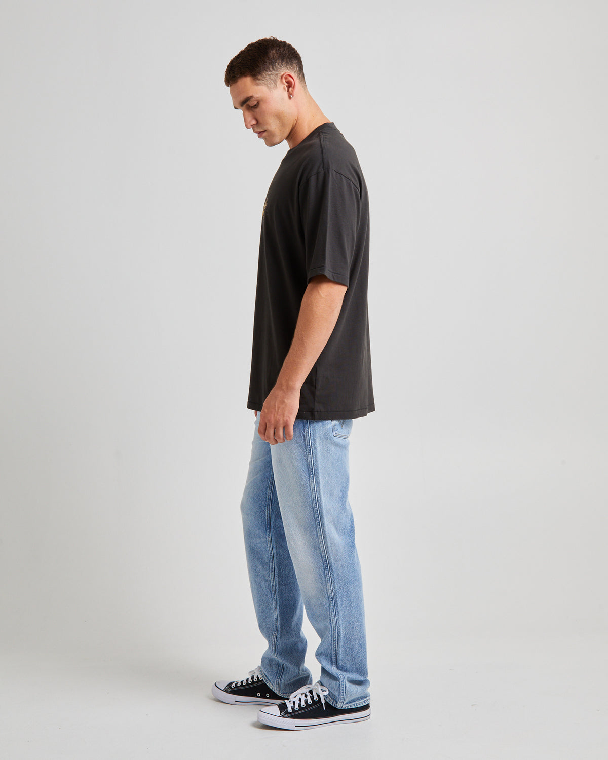 Crazytown Slacker T-Shirt Worn Black WORN BLACK