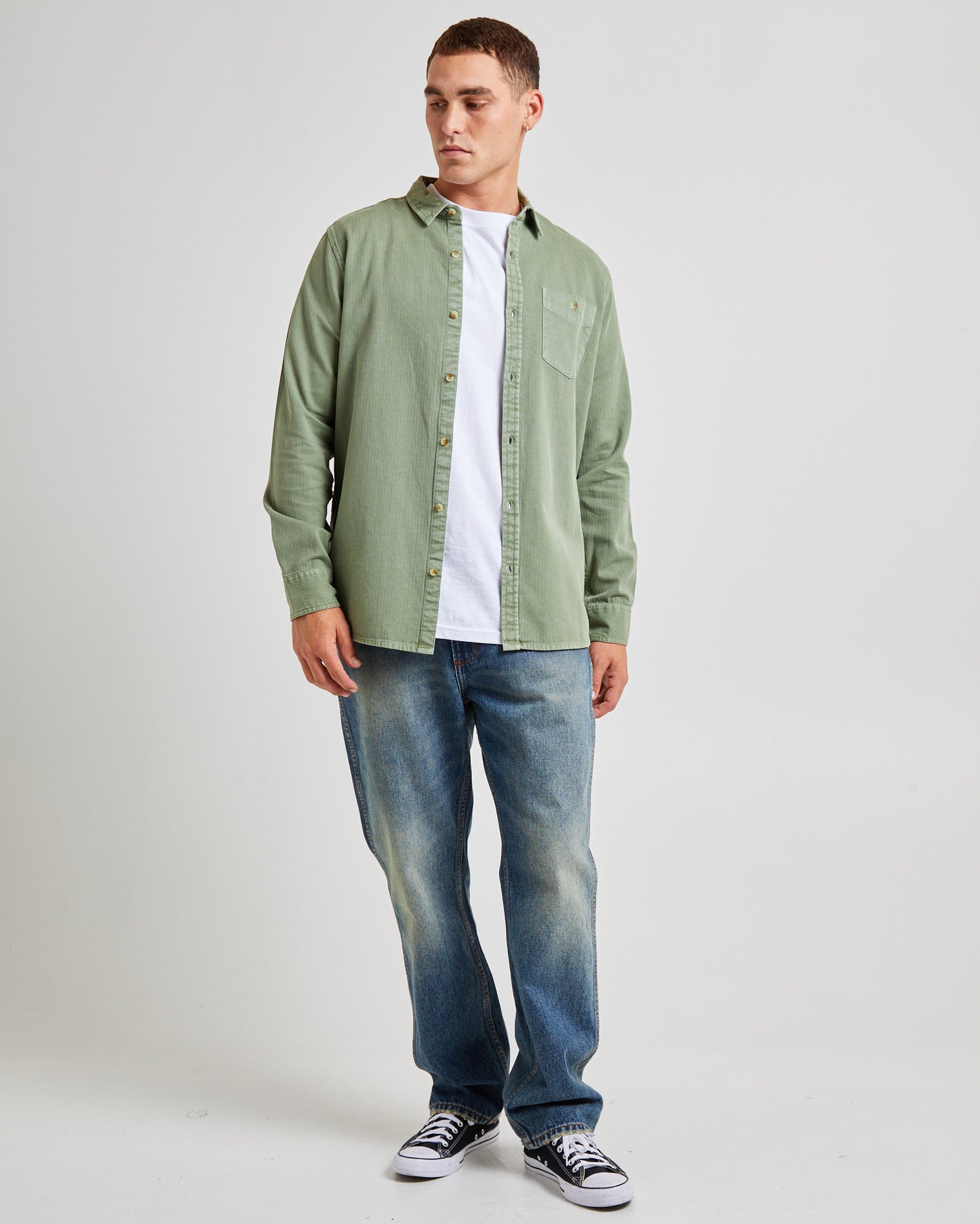 Herringbone Long Sleeve Shirt