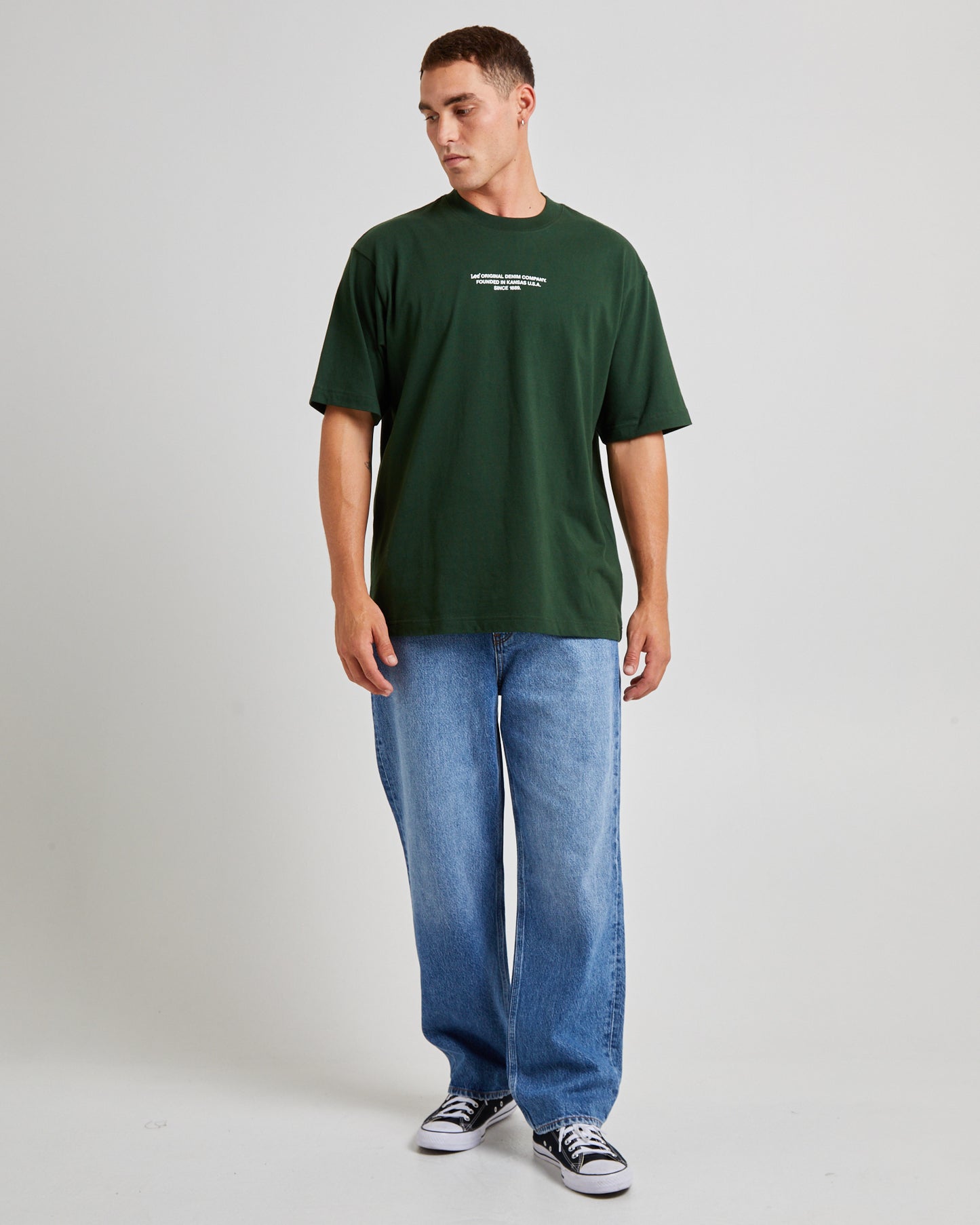 Denim Co Baggy T-Shirt Dark Forest