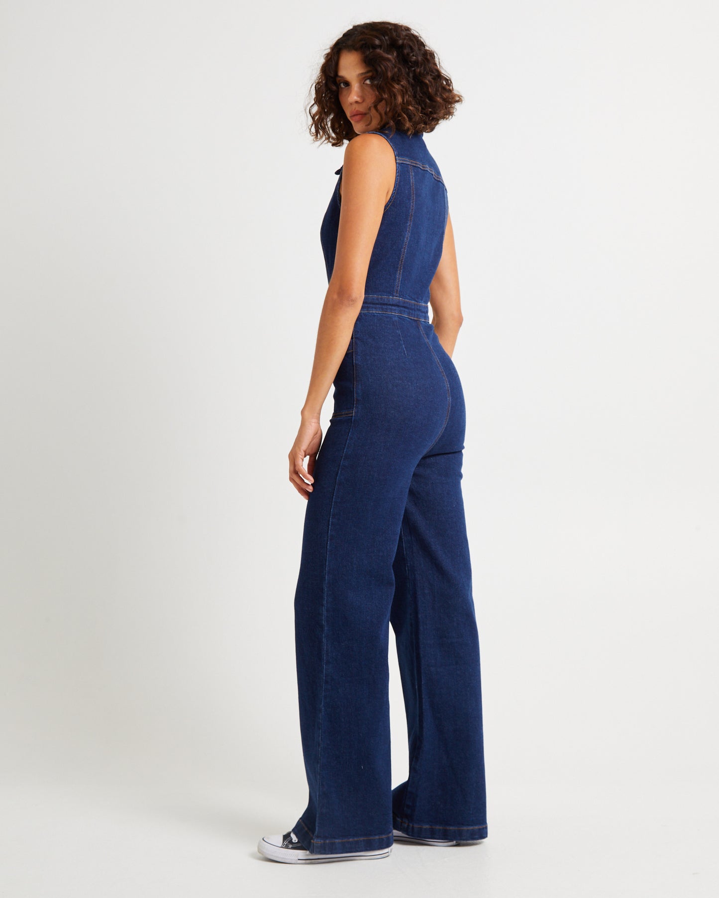 Jett Sleeveless Denim Boiler Suit