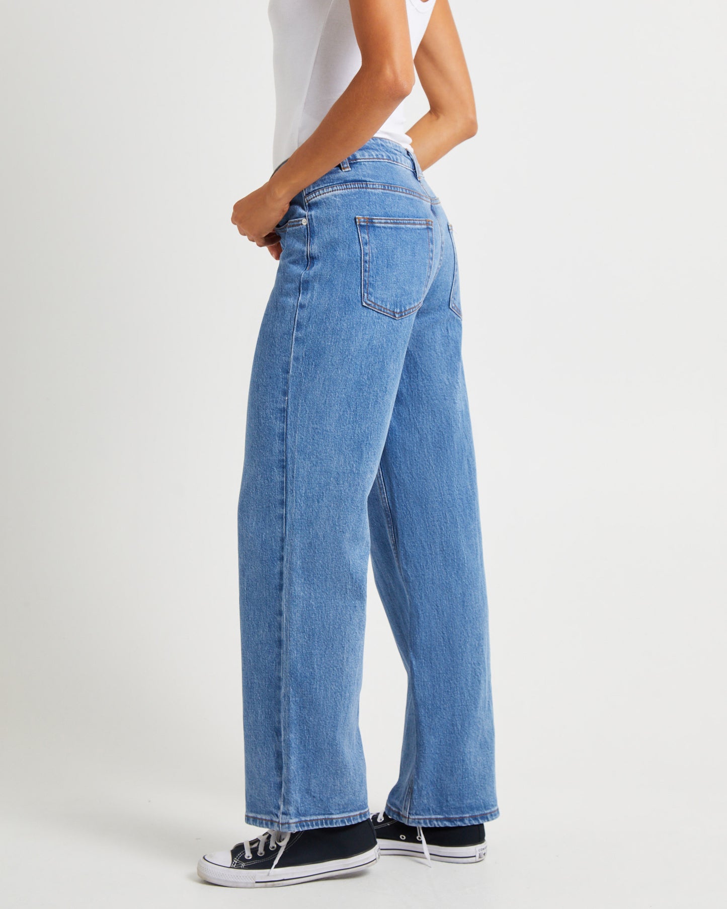 Rena Mid Rise Straight Jeans
