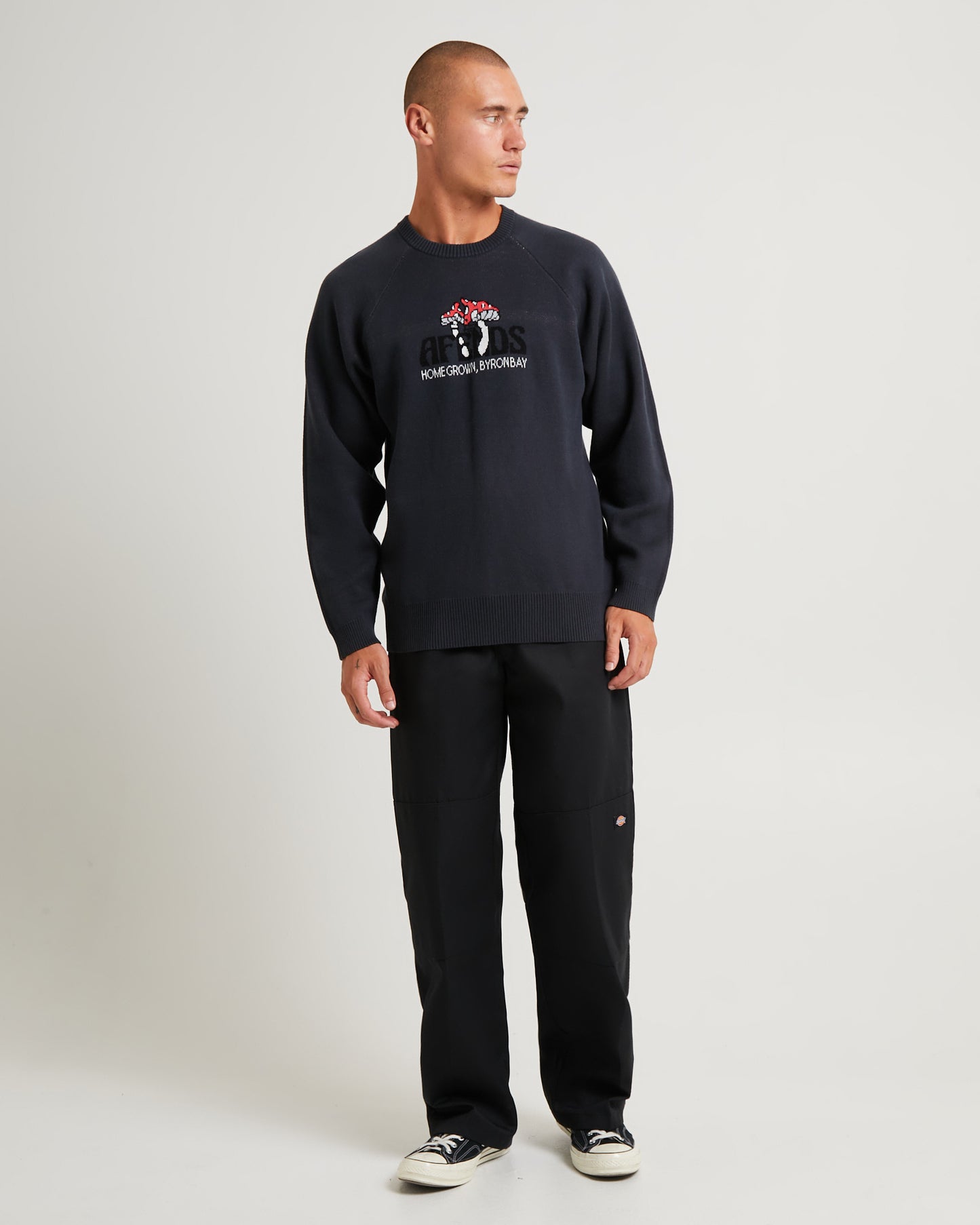 Let It Grow Recycled Reglan Knit Charcoal