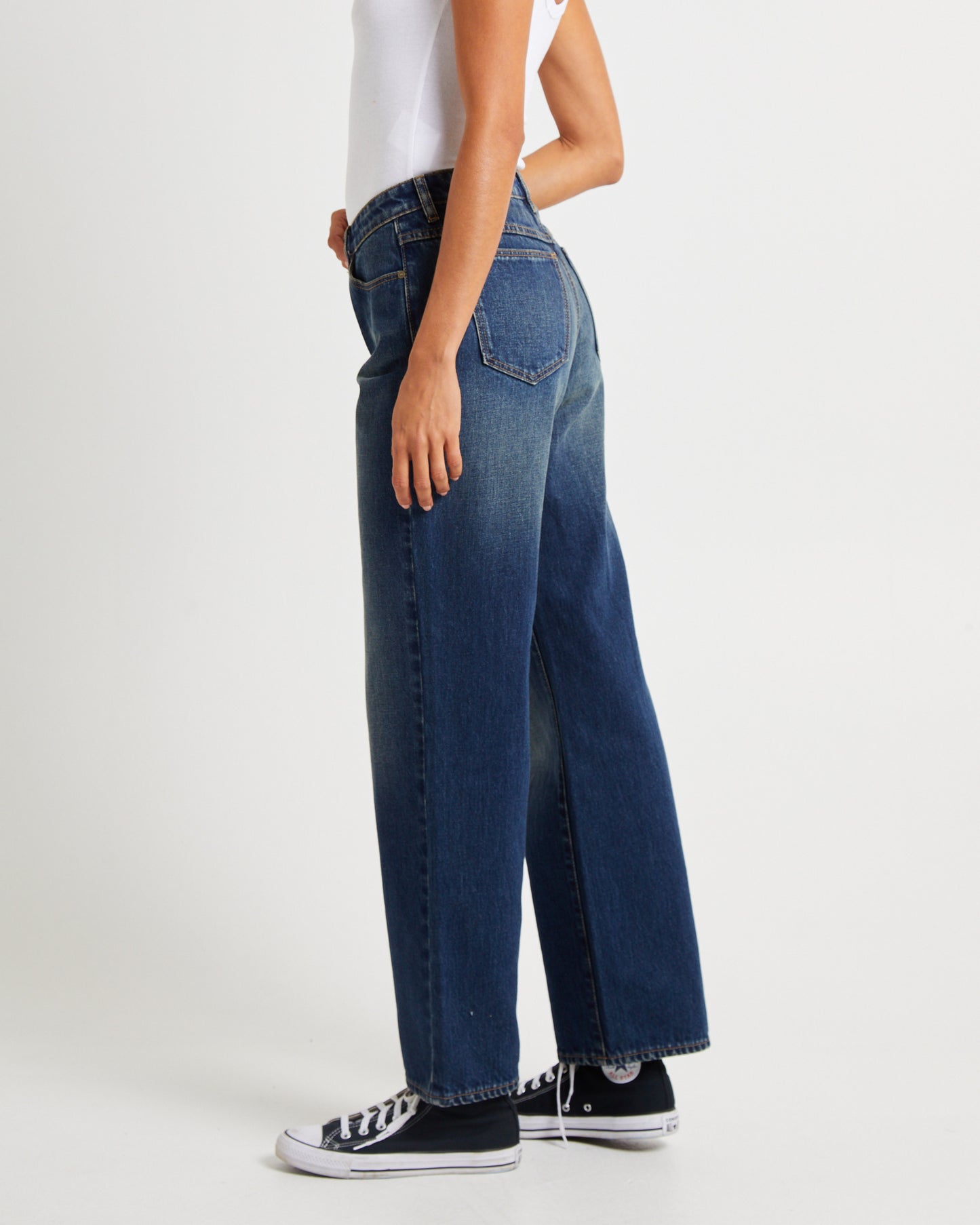 99 Low Rise Straight Denim Jeans Bella