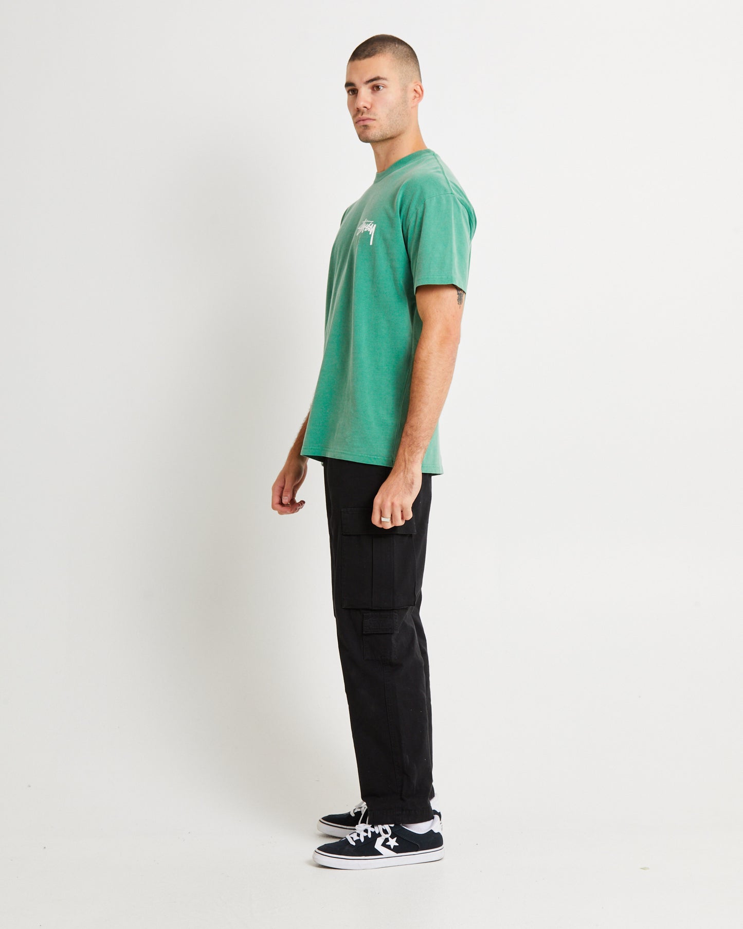 Fuzzy Dice Heavyweight Short Sleeve T-Shirt Pine Green
