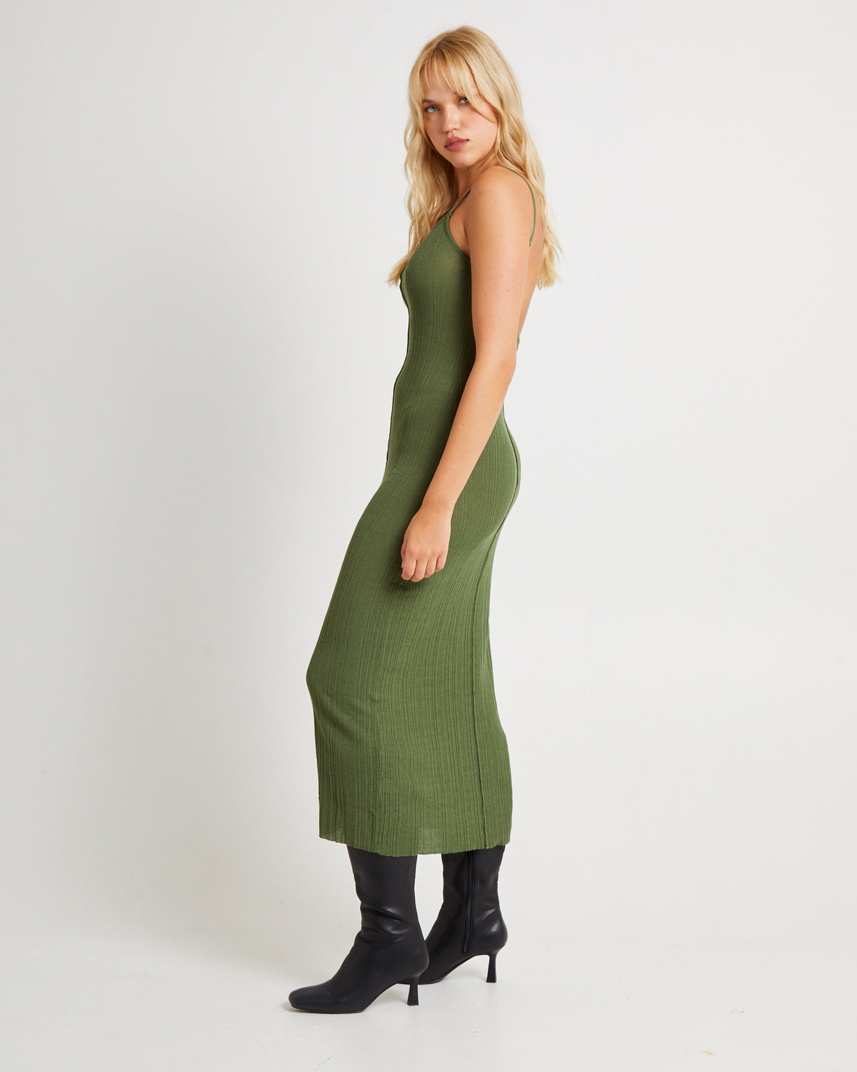 Molly Singlet Strap Porter Maxi Dress OLIVE