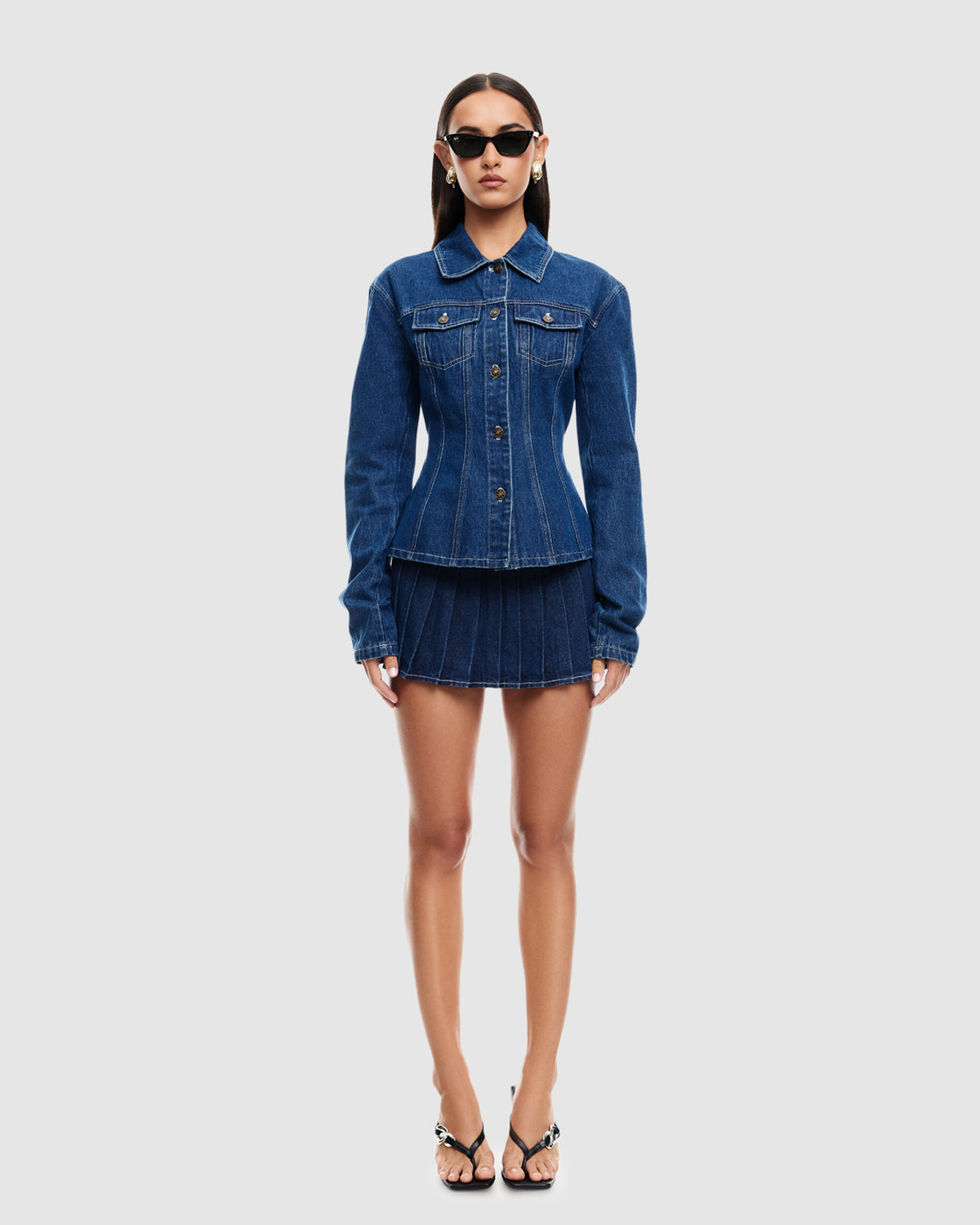 Rider Mini Skirt BLUE DENIM