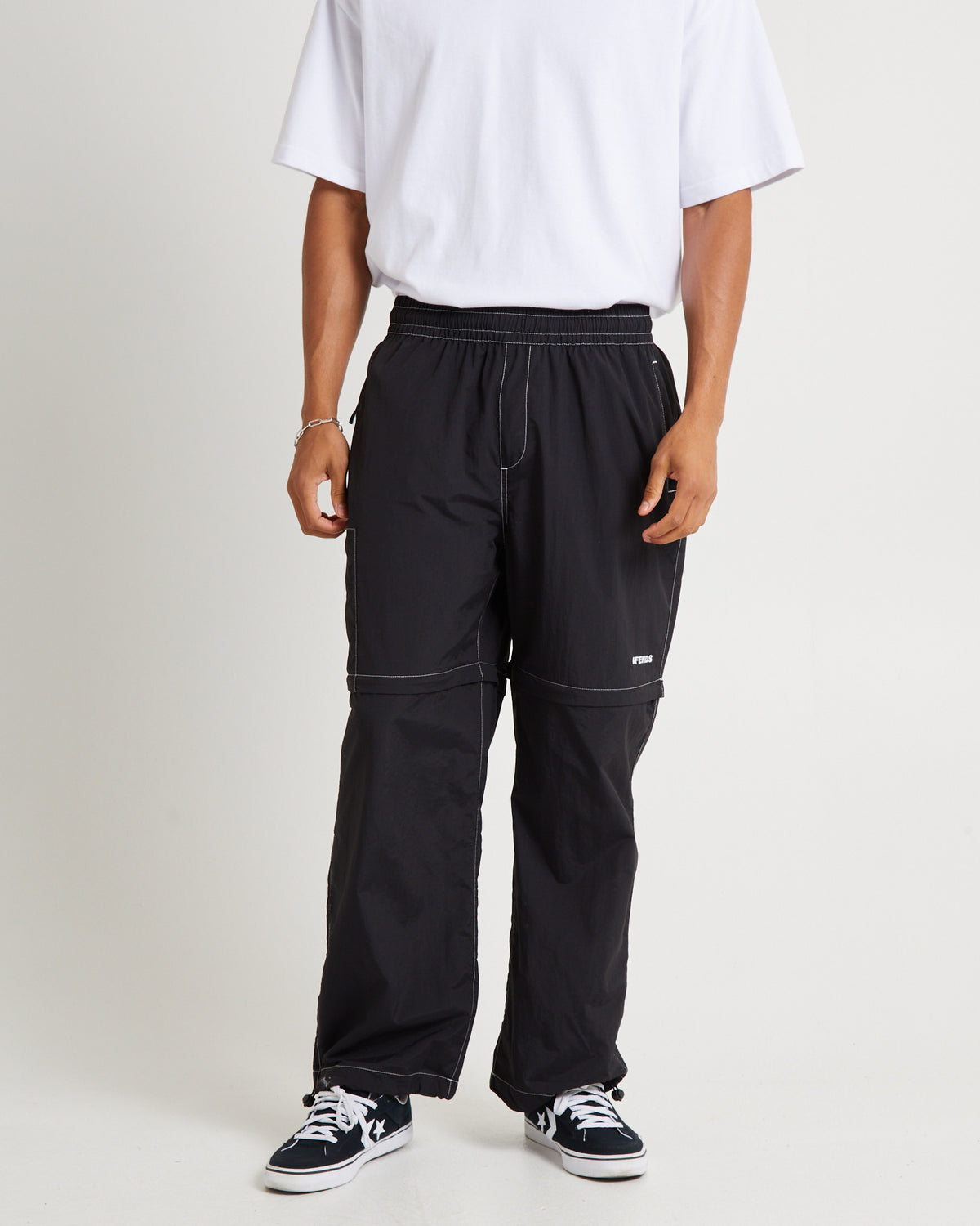 Valley Recycled Zip Off Spray Pants Black BLACK