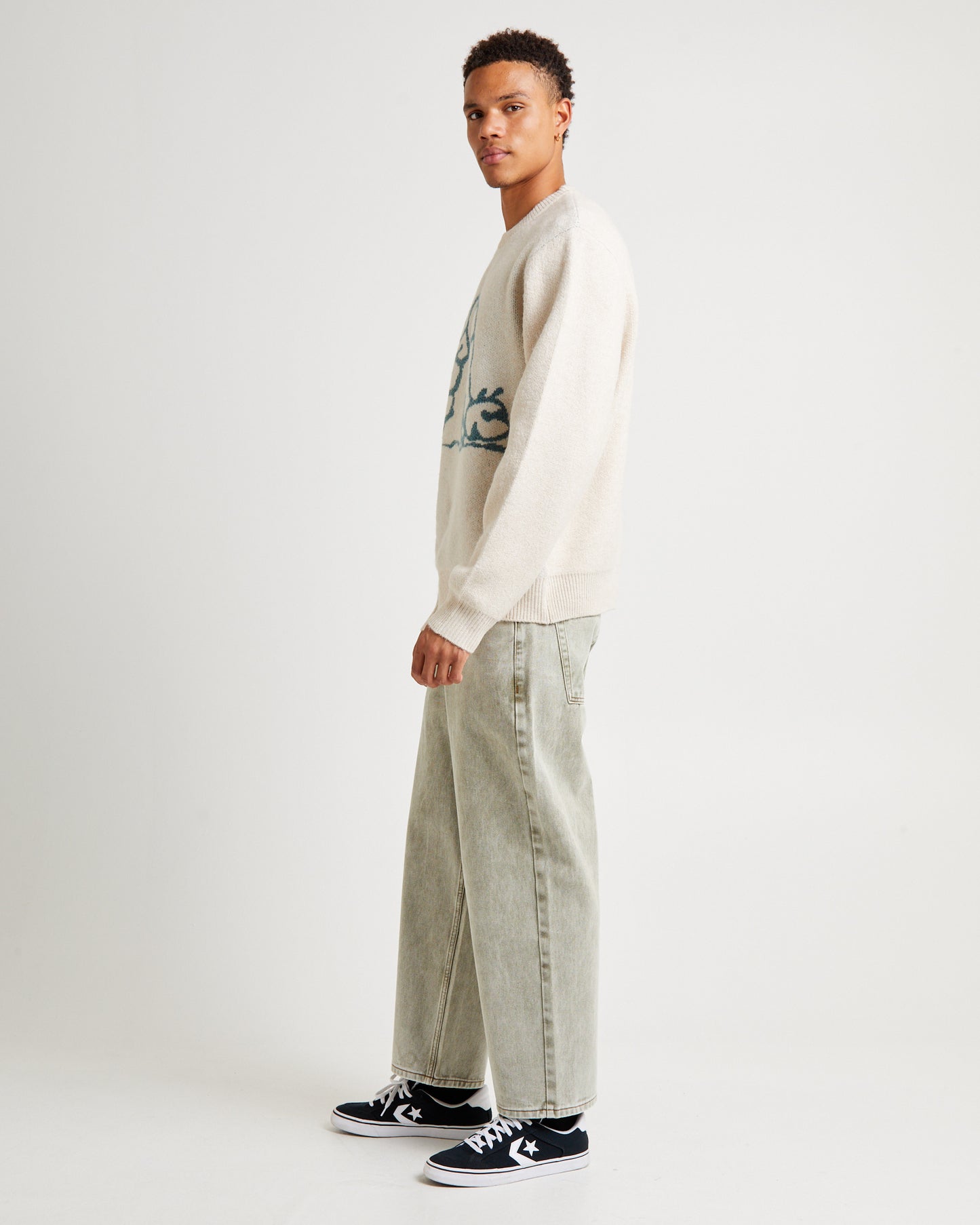 Third Cycle Knit Crew Neck Thrift White