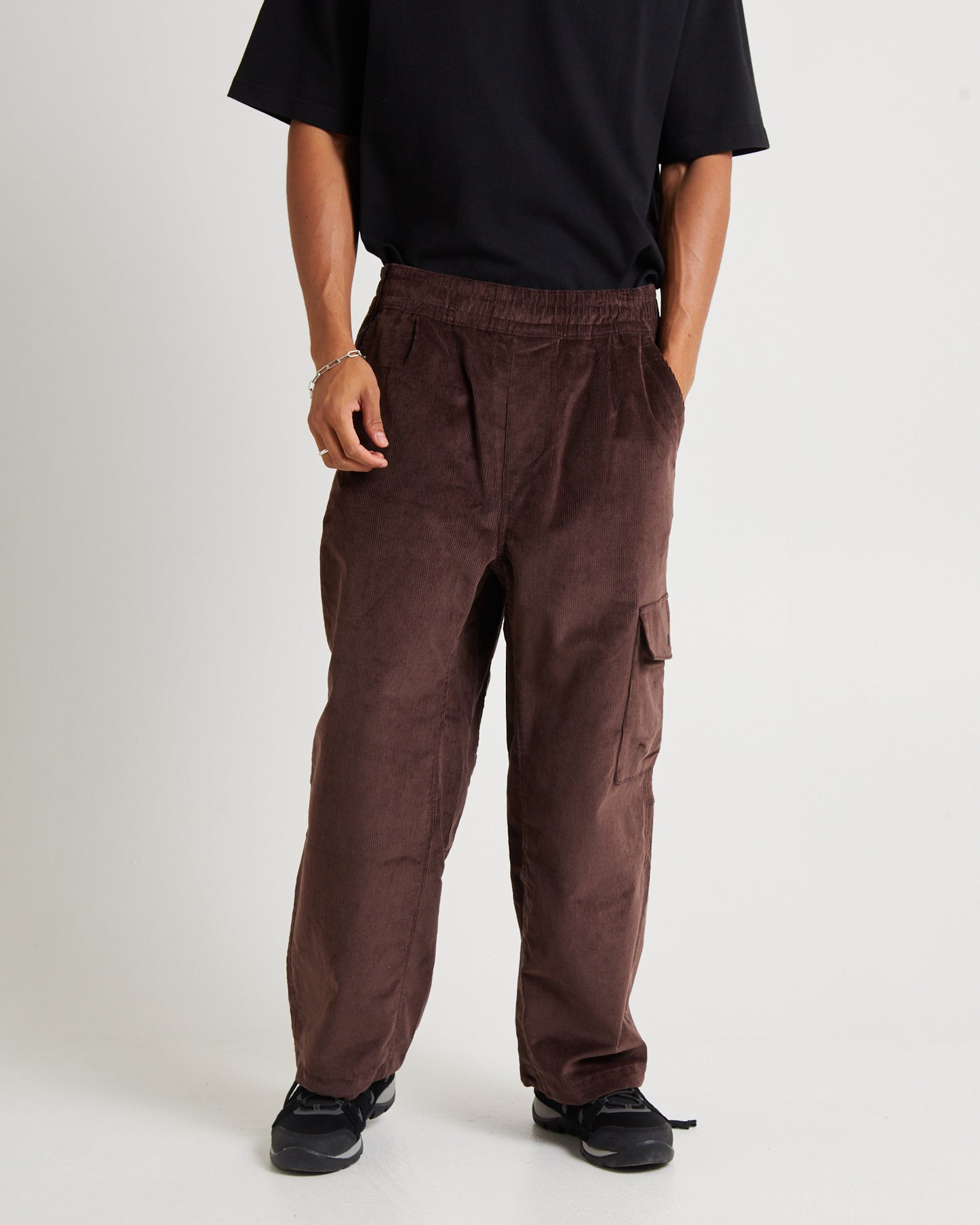 Utility Cord Easy Pants Coal Brown