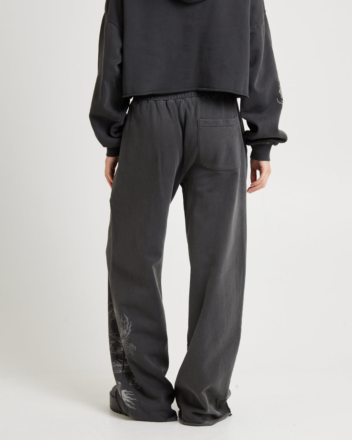 Akio Straight Leg Trackpants VINTAGE BLACK