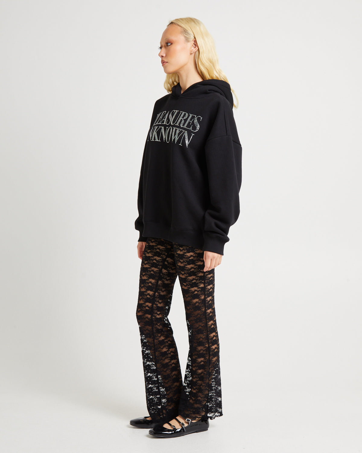 Unknown Diamonte Hoodie BLACK
