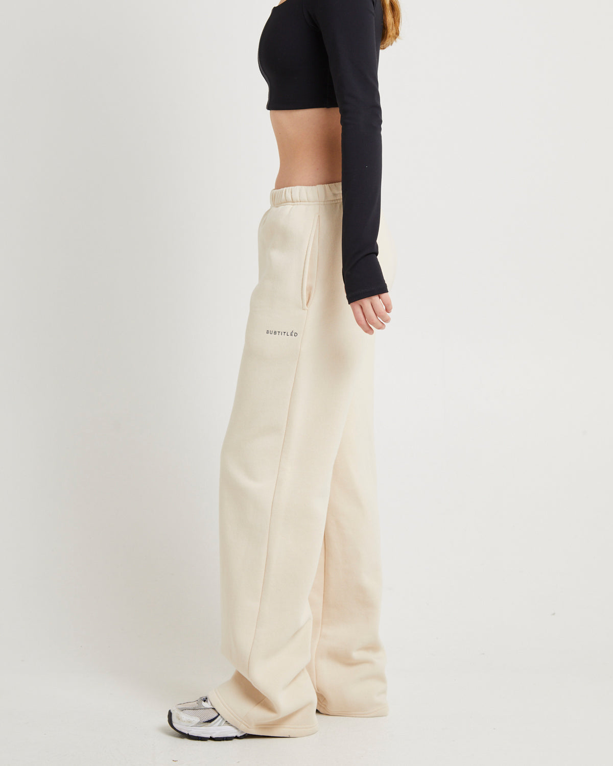 Subtitled Straight Leg Trackpants OAT