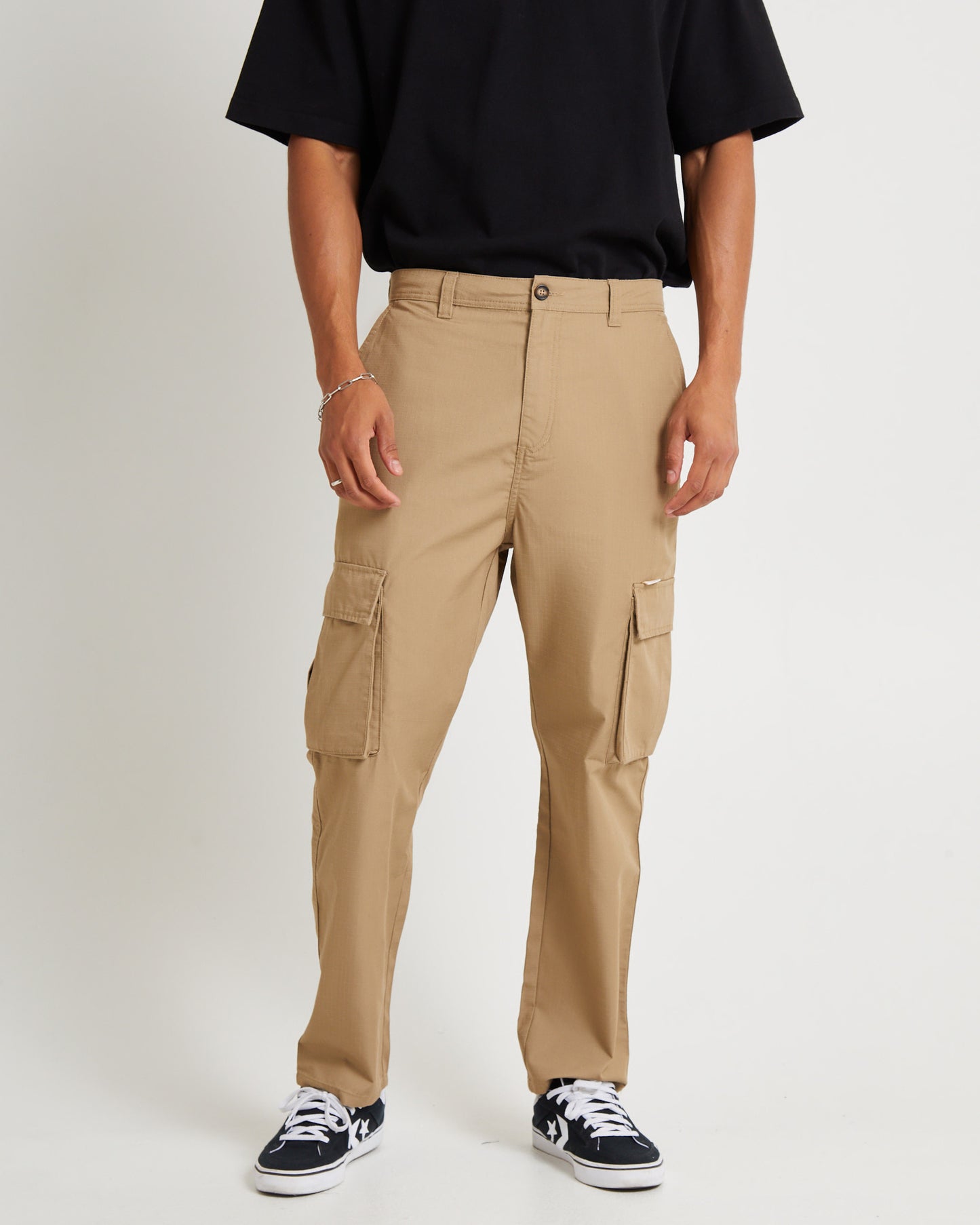 Green Onions Cargo Pants Tan Ripstop
