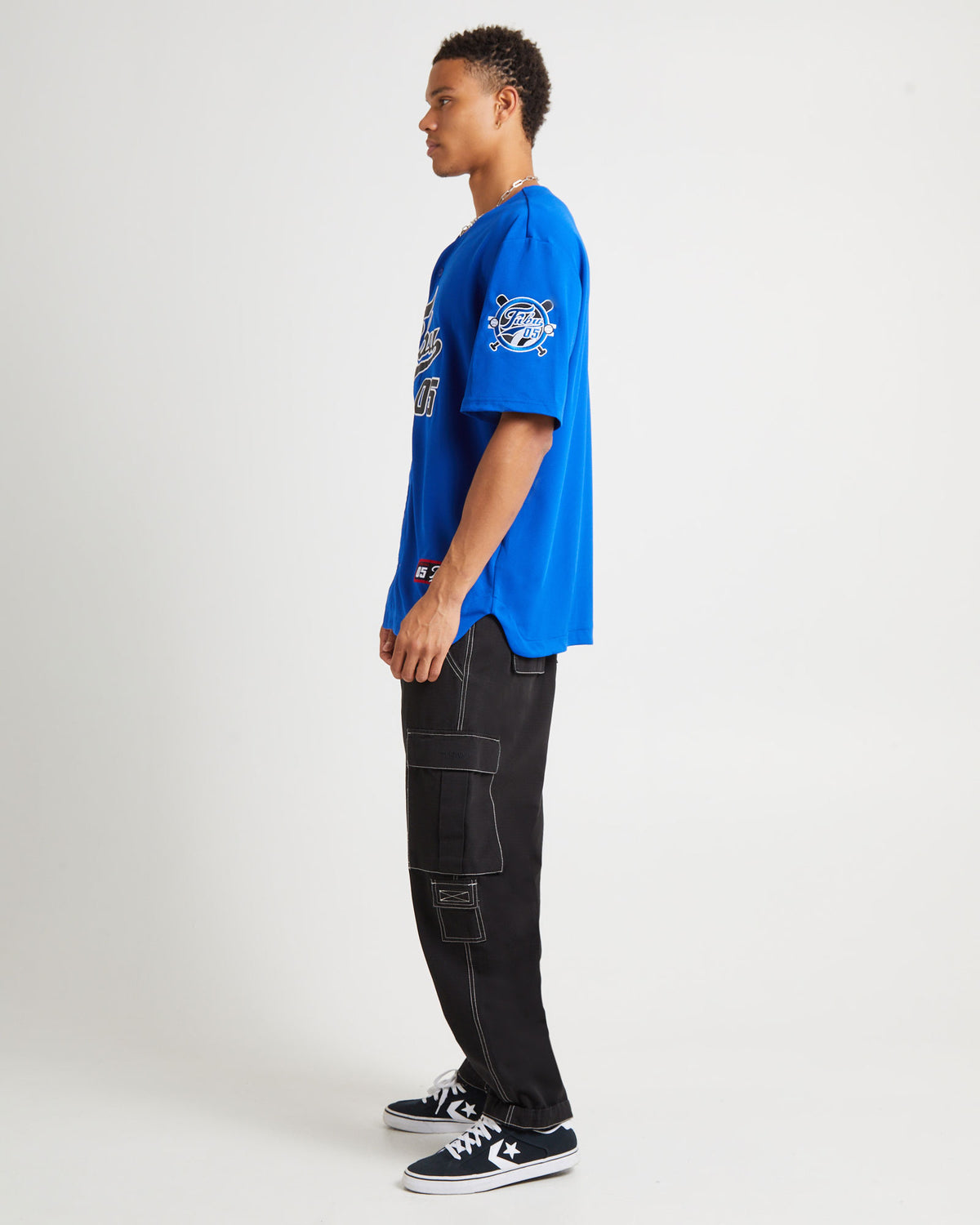 Varsity Baseball Jersey Blue BLUE FOG