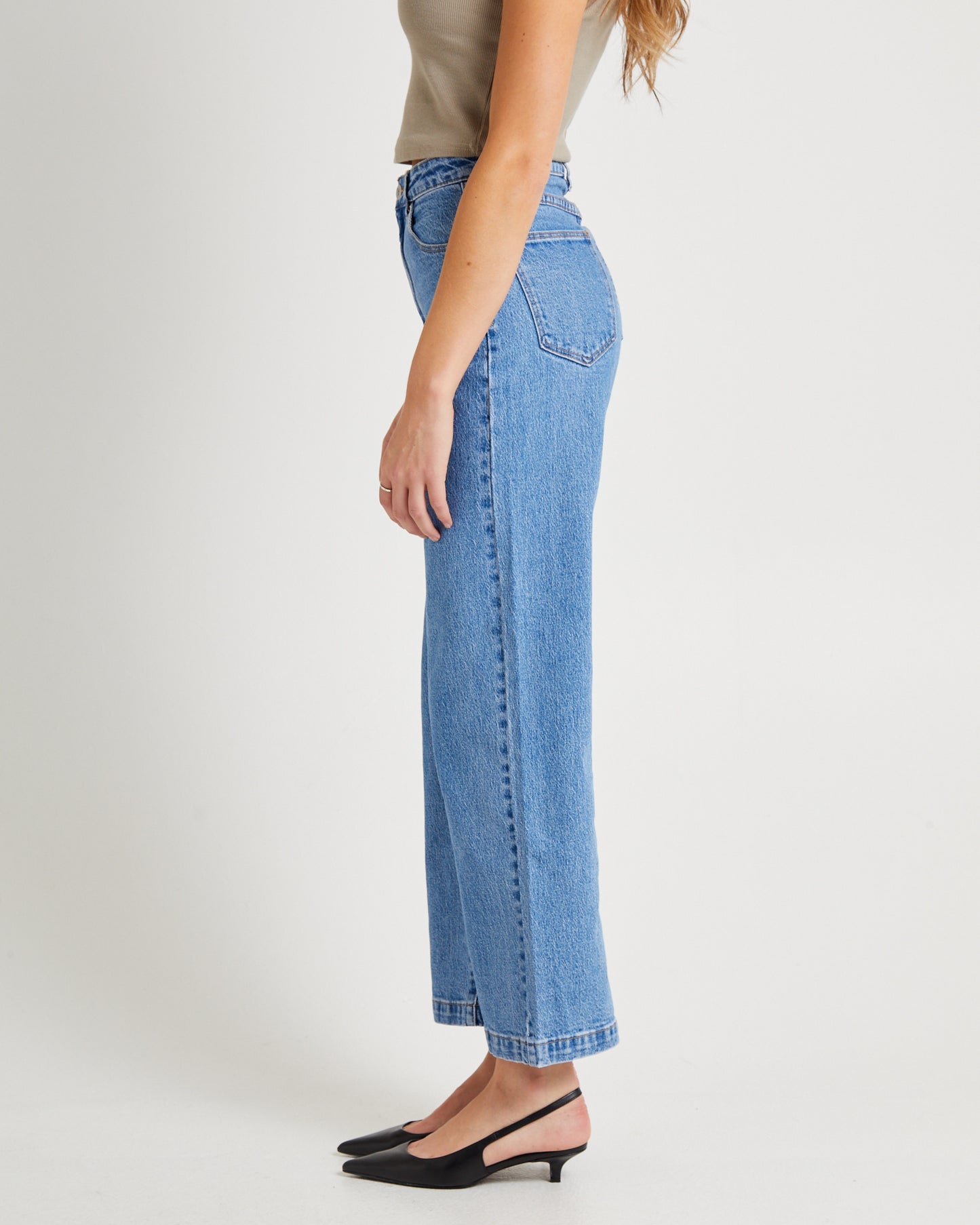 94 High & Wide Petite Denim Jeans Debbie