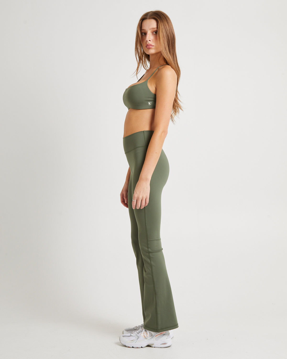 Stringy Cross Back Crop Top GREEN