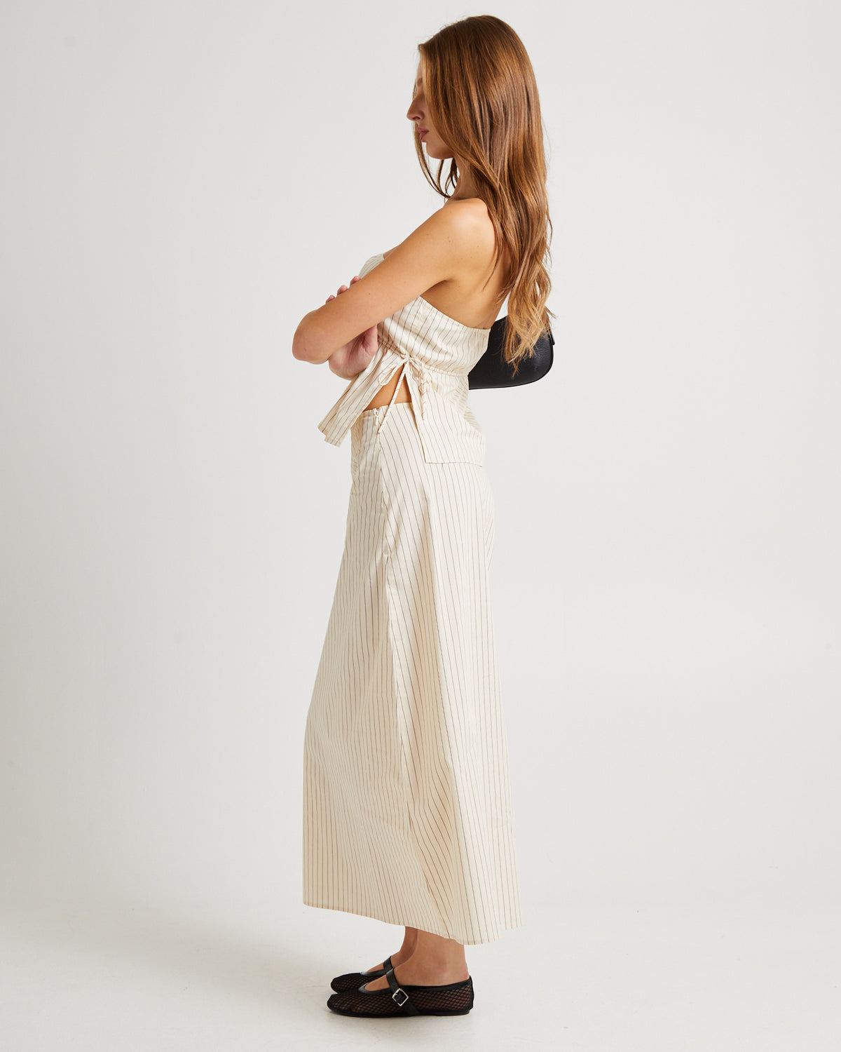 Bailey Bandeau Top GREY STRIPE