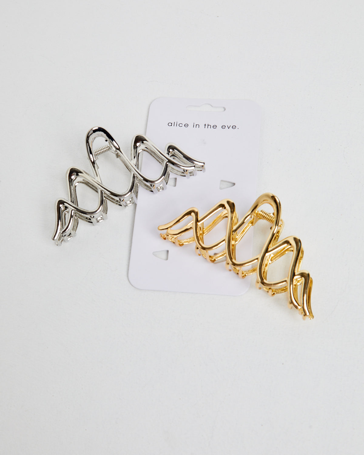 Mikky Claw Clip 2 Pack SILVER/GOLD