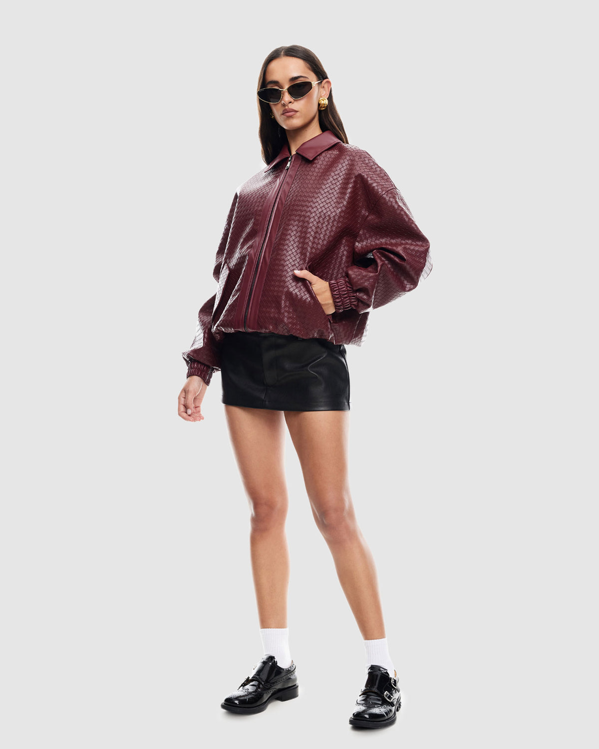 Kenny Bomber Jacket BURGUNDY