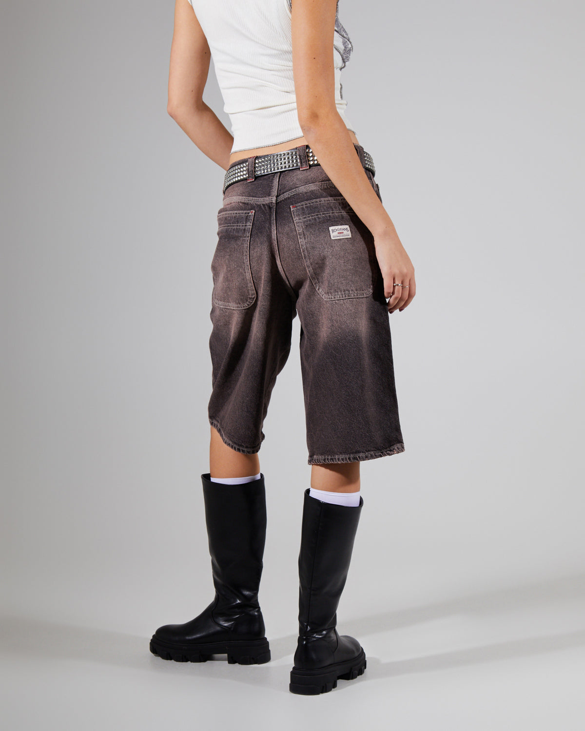 Nicola Denim Shorts BROWN