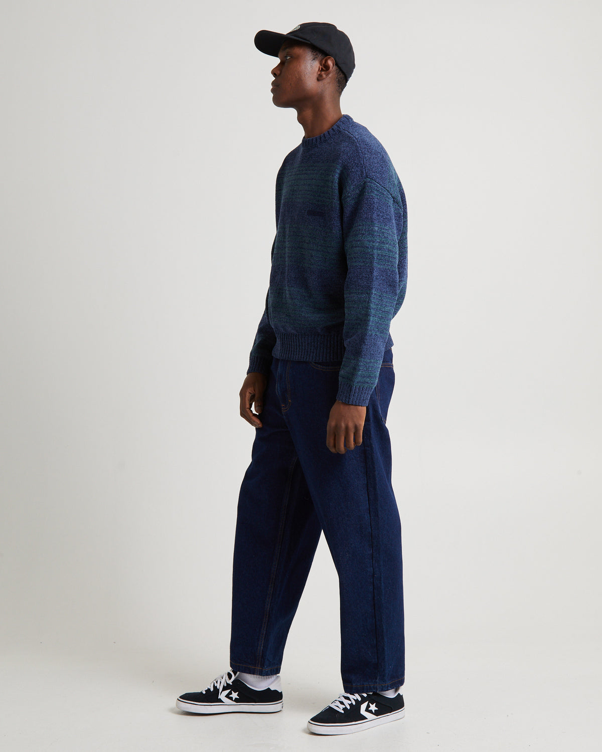 Blaze Stripe Long Sleeve Knit BLUE