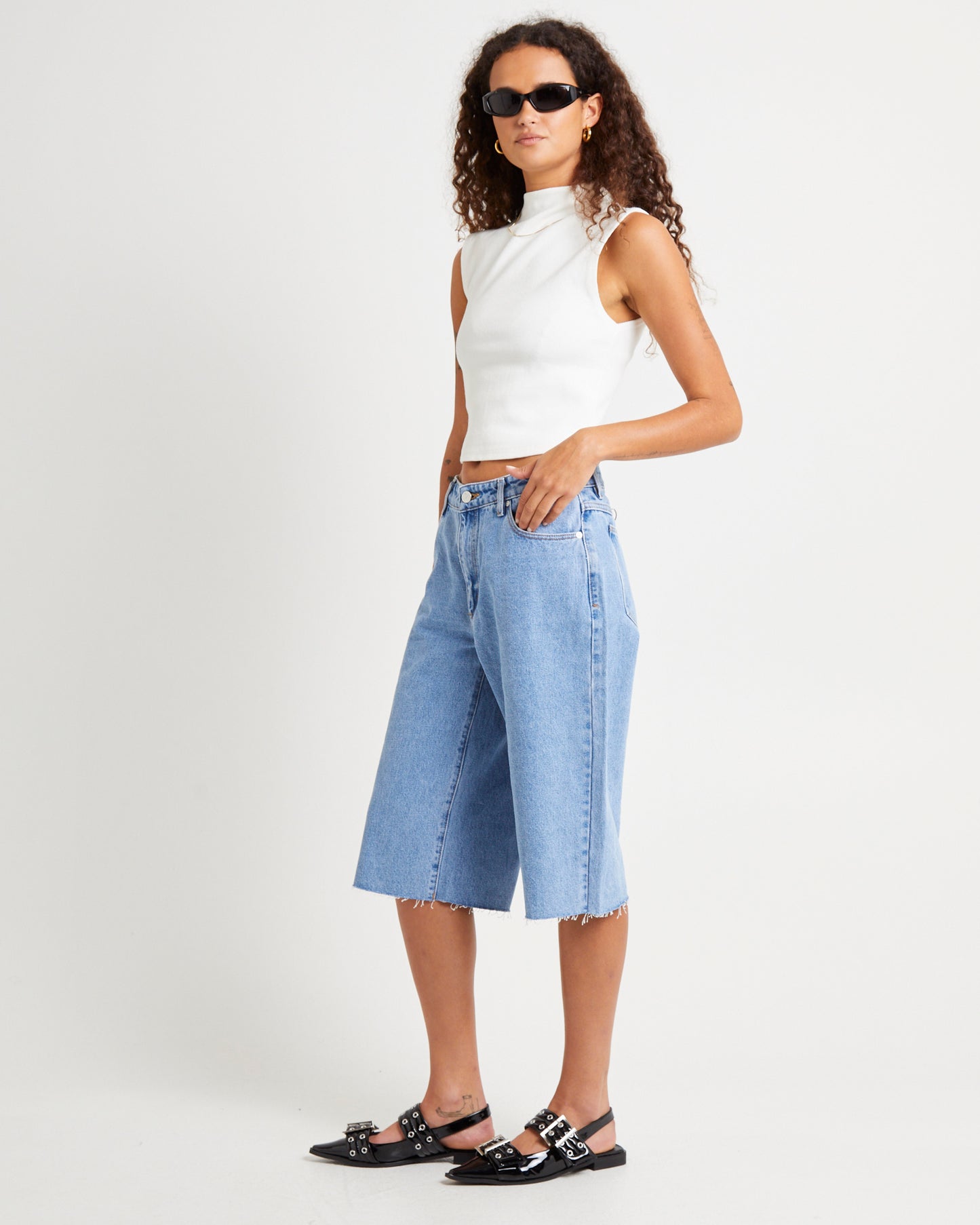 Heather Icon Mock Neck Top