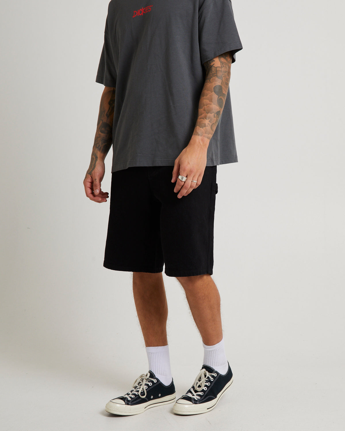 SDX200 11'' Relaxed Fit Denim Carpenter Shorts BLACK