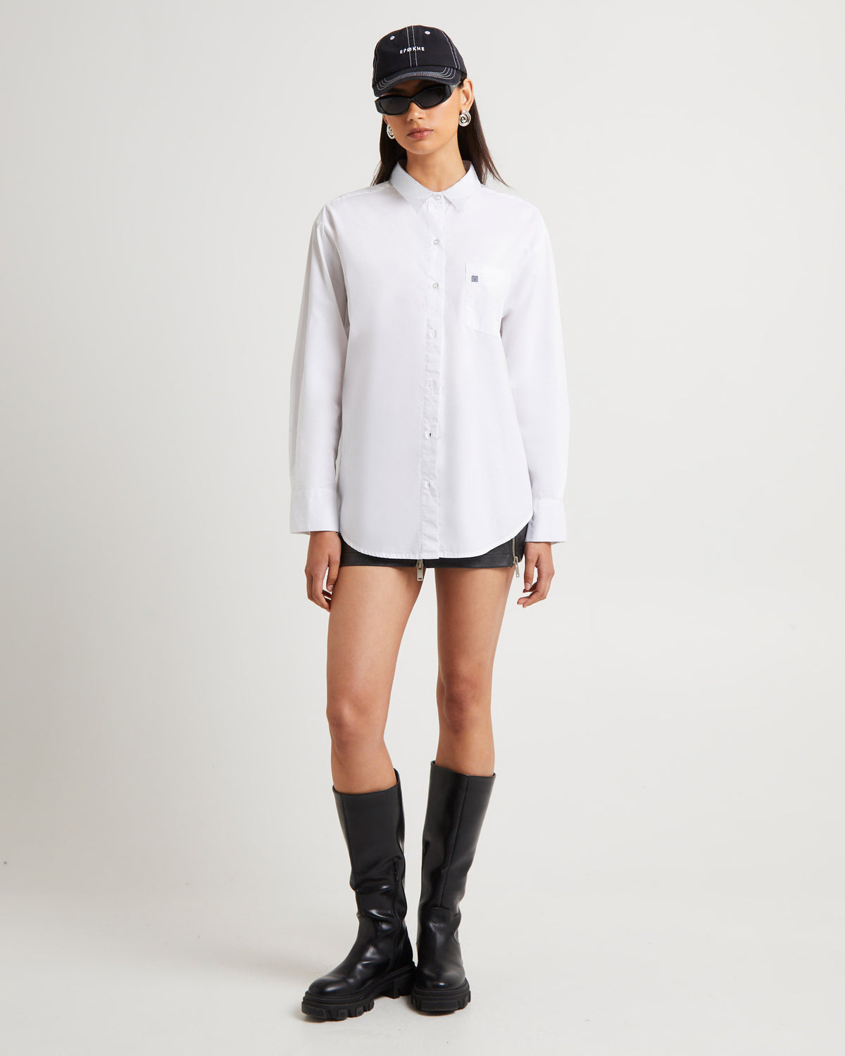 Oversized Poplin Shirt WHITE