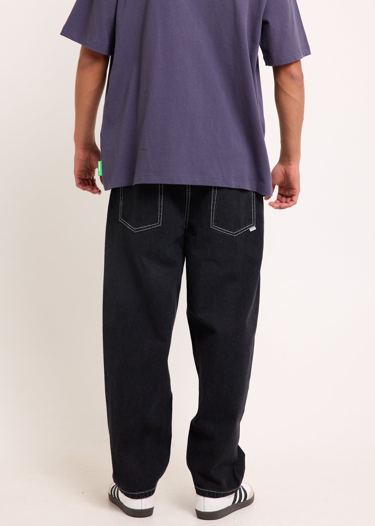 Wide Boy Denim Jeans SILVER BLACK