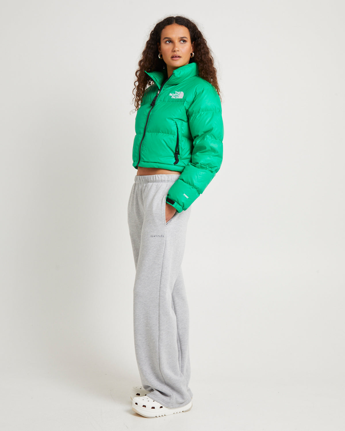 Women's Nuptse Short Jacket OPTIC EMERALD