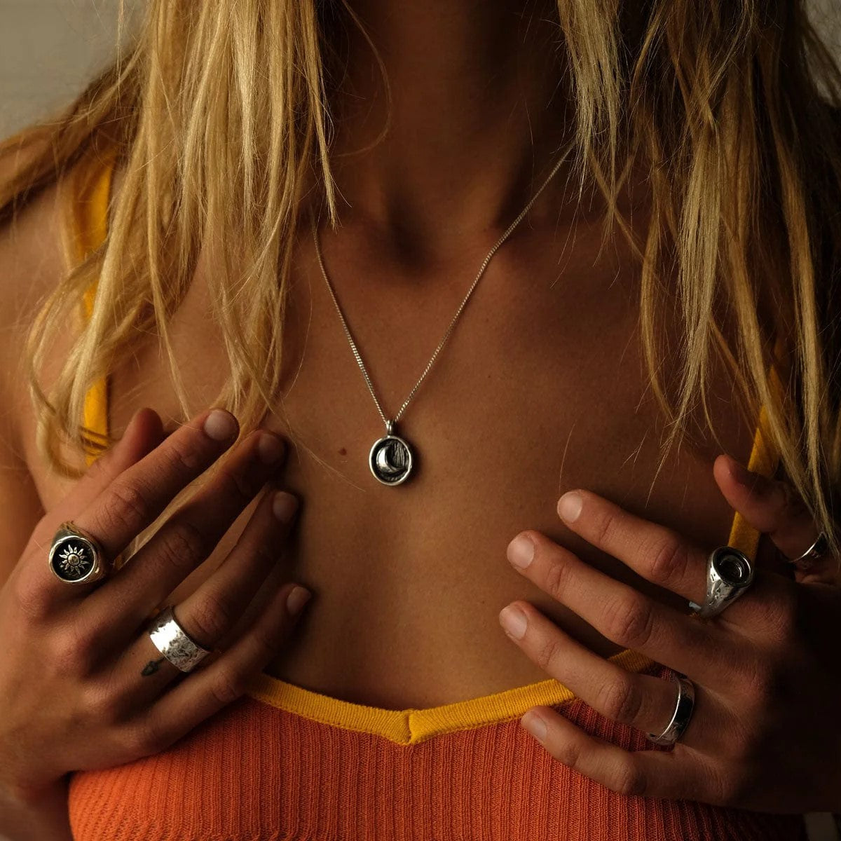 Day & Night Necklace Silver SILVER