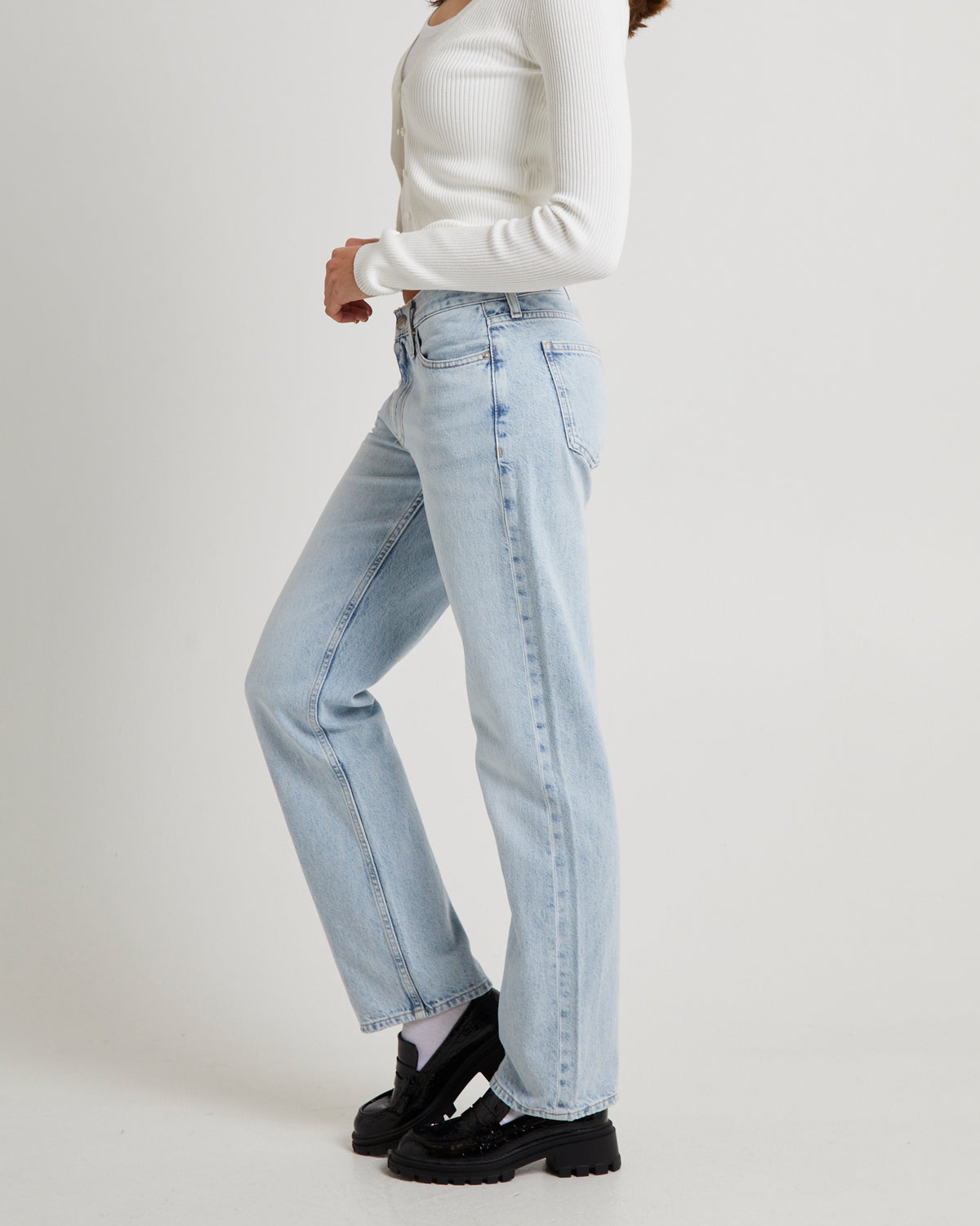 Low Rise Straight Jeans POWDER BLUE