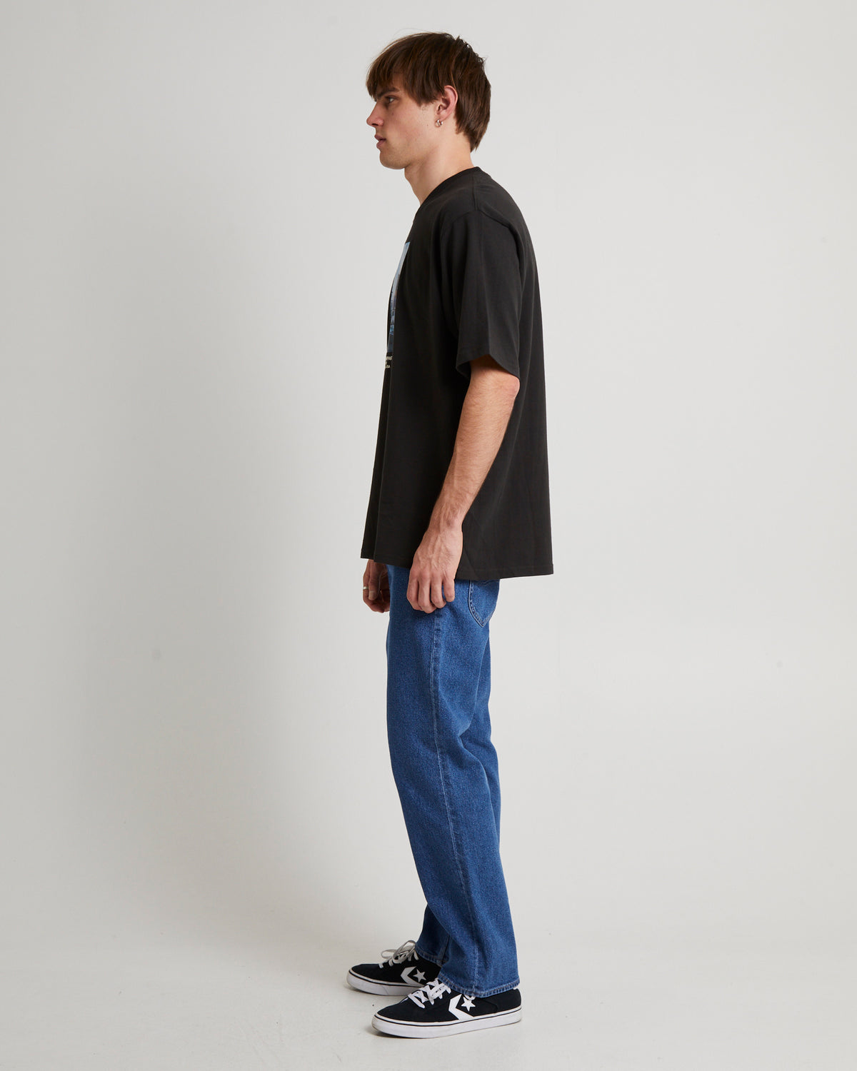 Billboards Baggy T-Shirt Worn Black WORN BLACK