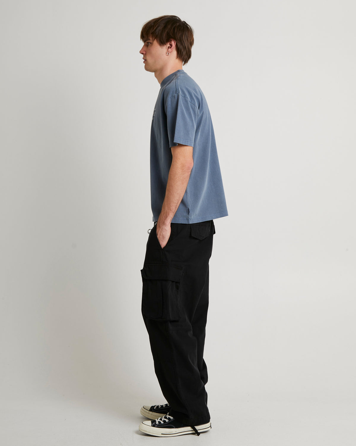 Gaze Cropped T-Shirt STEEL