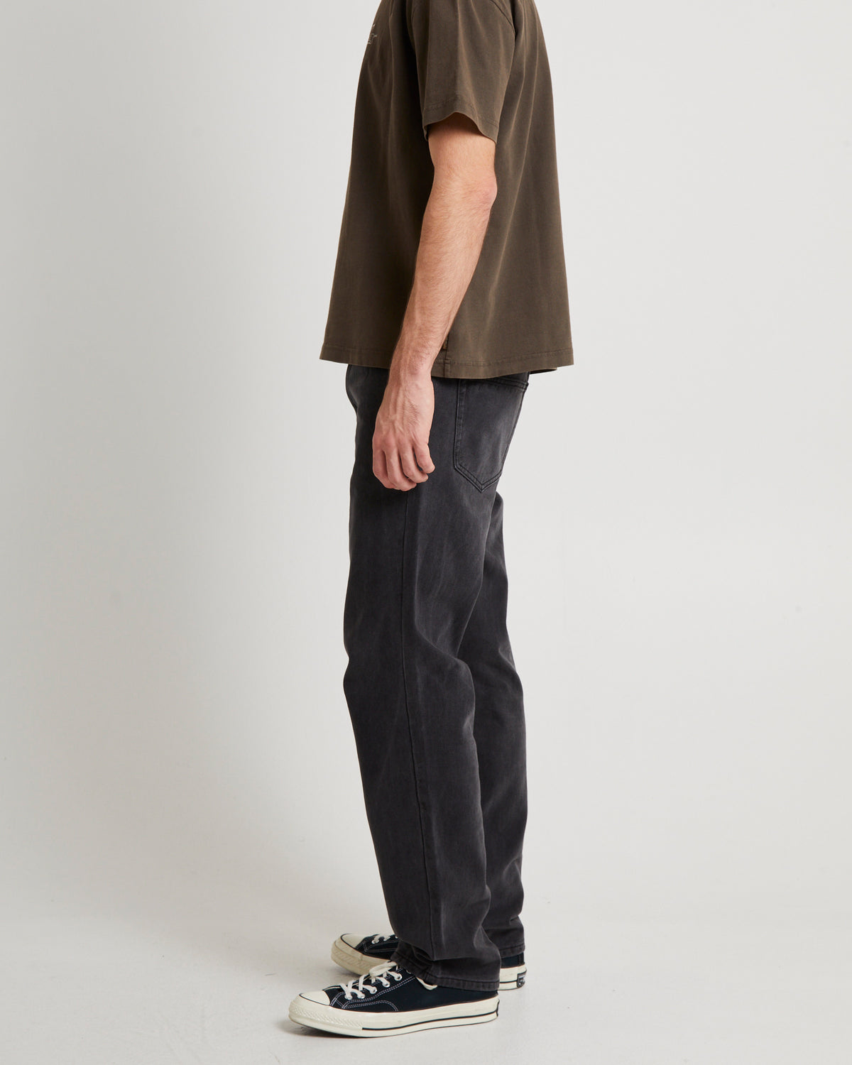 Fracture Straight Denim Jeans AFTERS BLACK