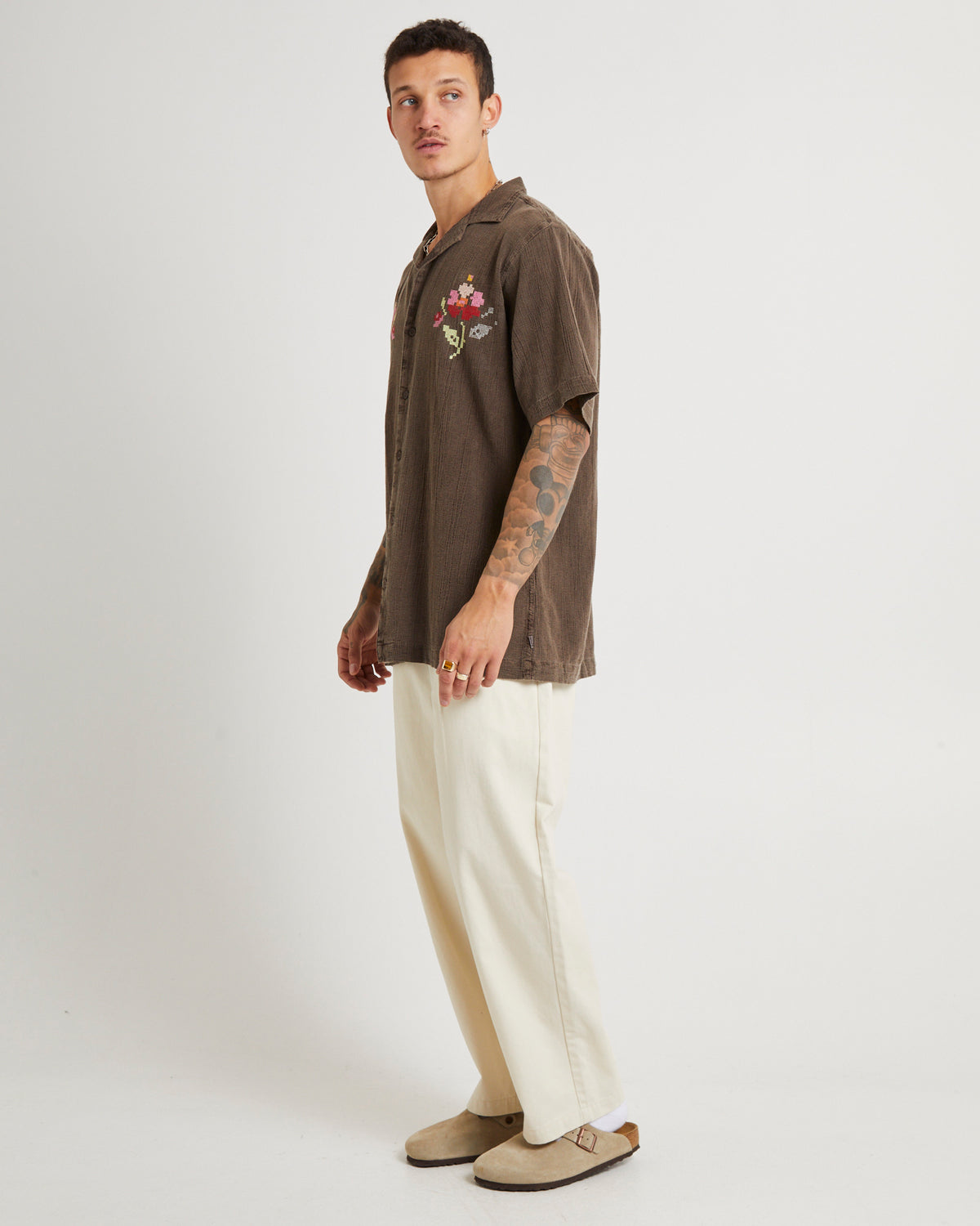 Bowler Needle Point Shirt BROWN