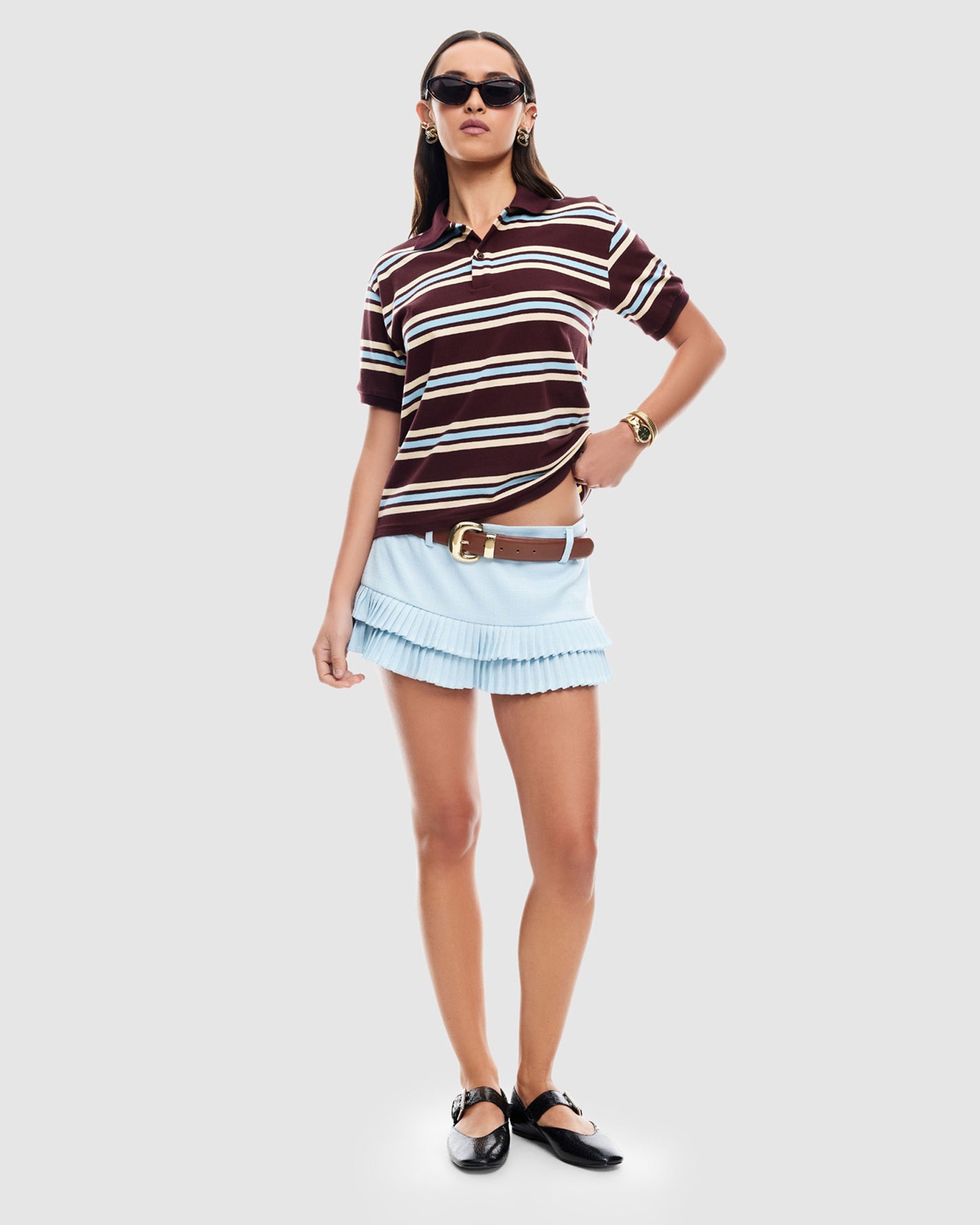 Double Ruffle Mini Skort