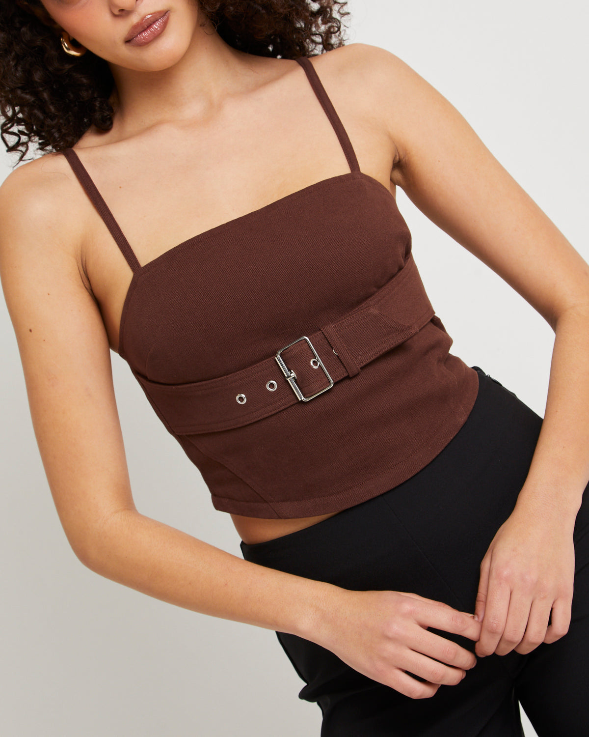Belted Corset BROWN
