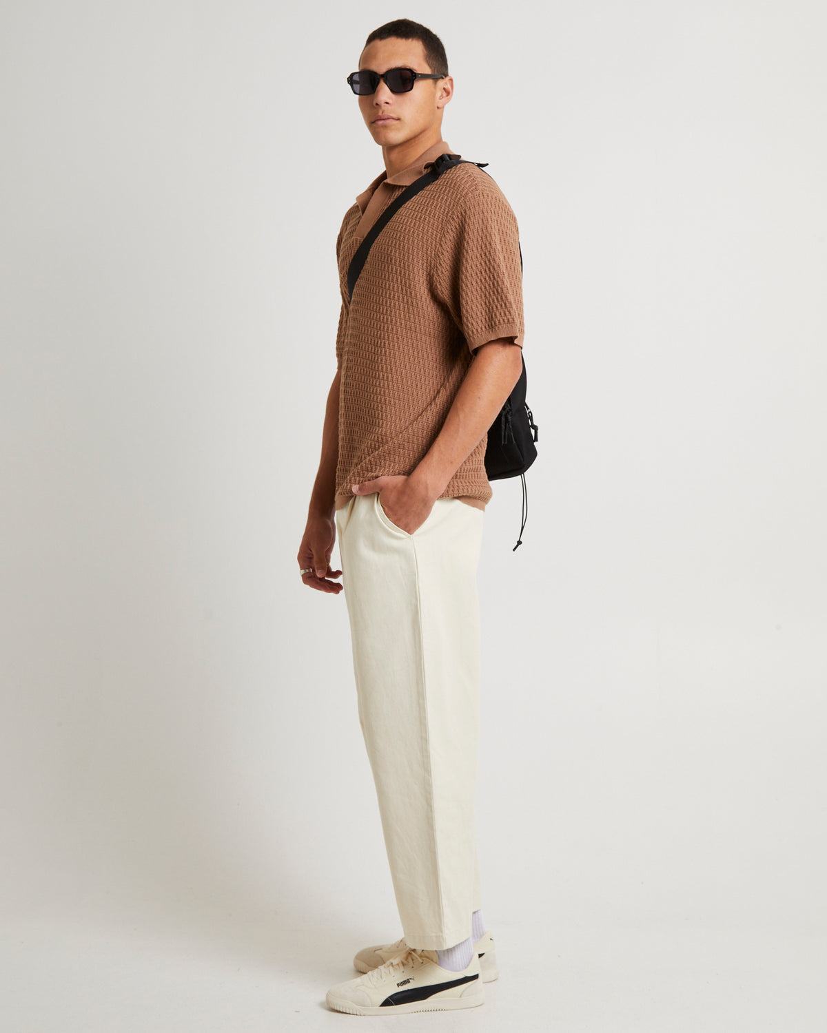 Marko Knitted Polo BROWN